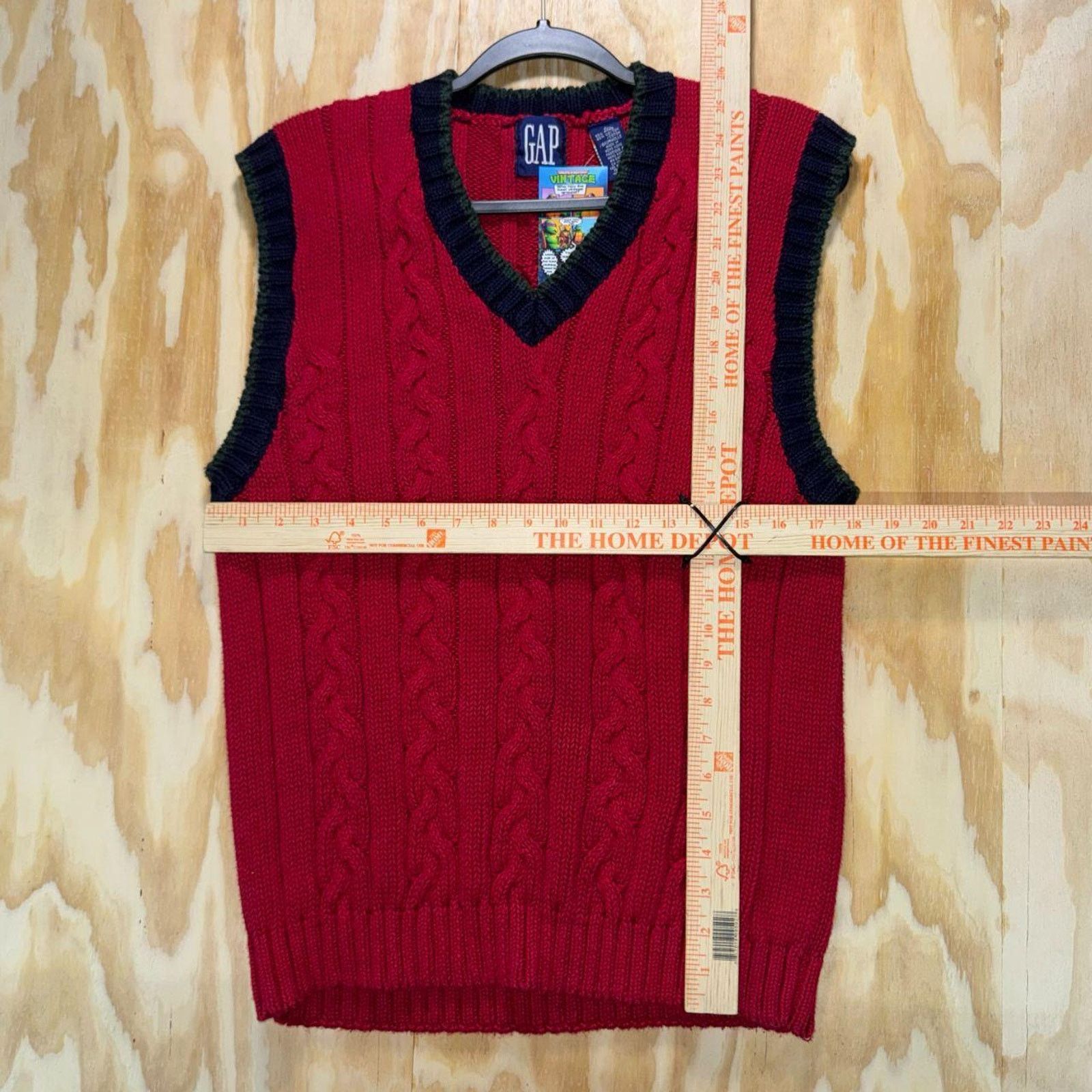 Gap Vintage y2k gap 1990s 00s fisherman knit sailor sweater vest Size US L / EU 52-54 / 3 - 4 Thumbnail