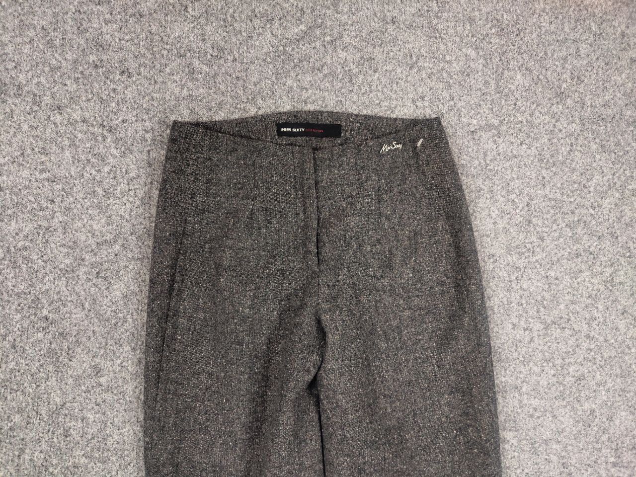Miss Sixty Miss Sixty Vintage Wool Grey Flared Classical Trouser pants Size 25" / US 0 / IT 36 - 7 Thumbnail
