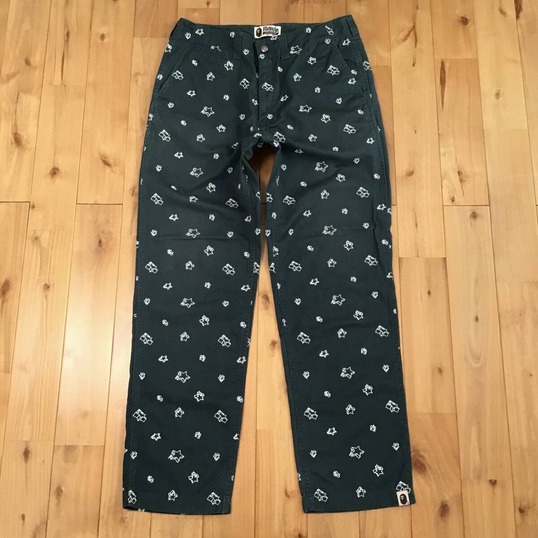 Bape 💫Glow in the dark💫 BAPE STA embroidered pants NIGO ★size S Size US 30 / EU 46 - 2 Thumbnail
