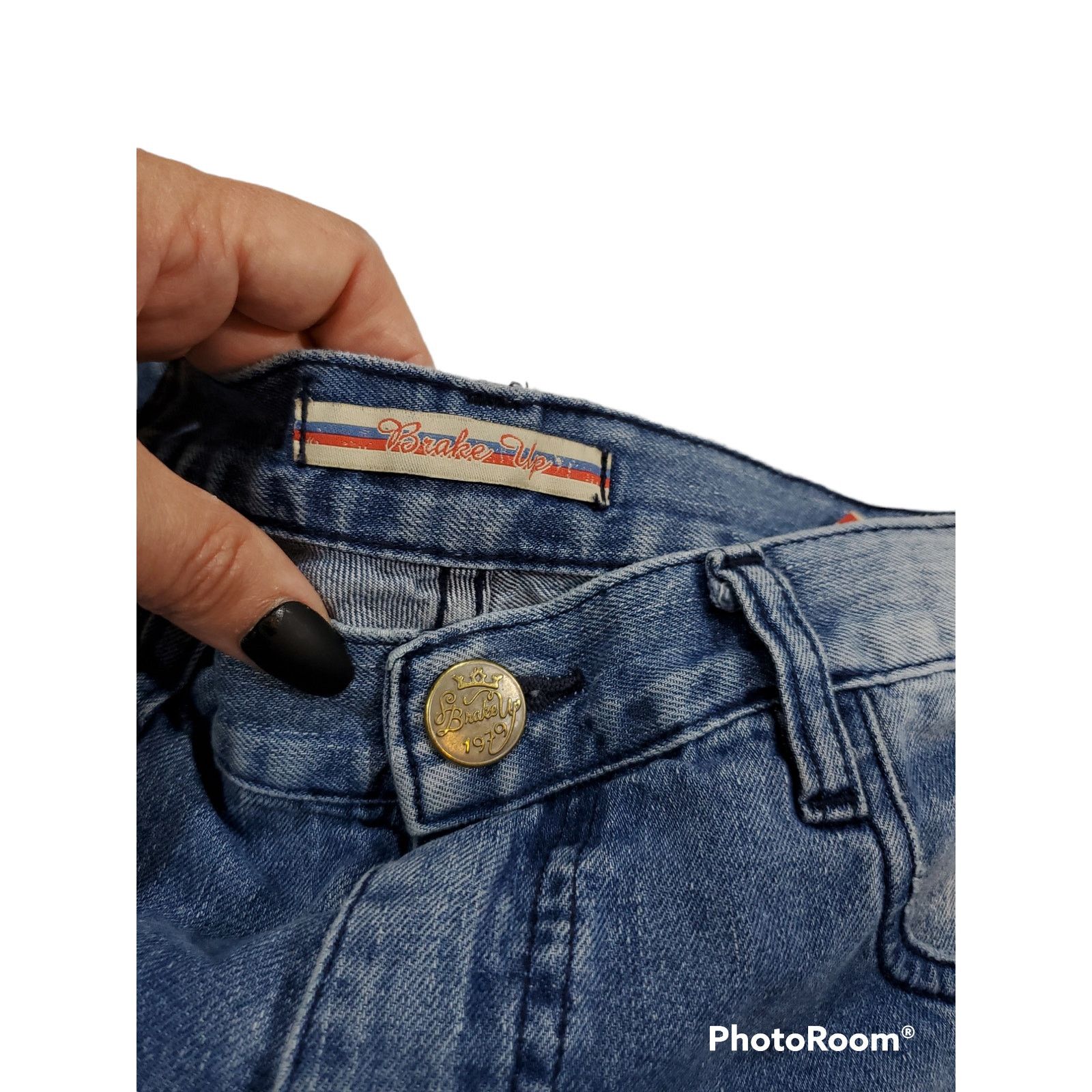 Other Brake Up Jeans | High Waisted Jean Shorts | Sze 36 (Sz 6 US) Size 28" / US 6 / IT 42 - 2 Thumbnail