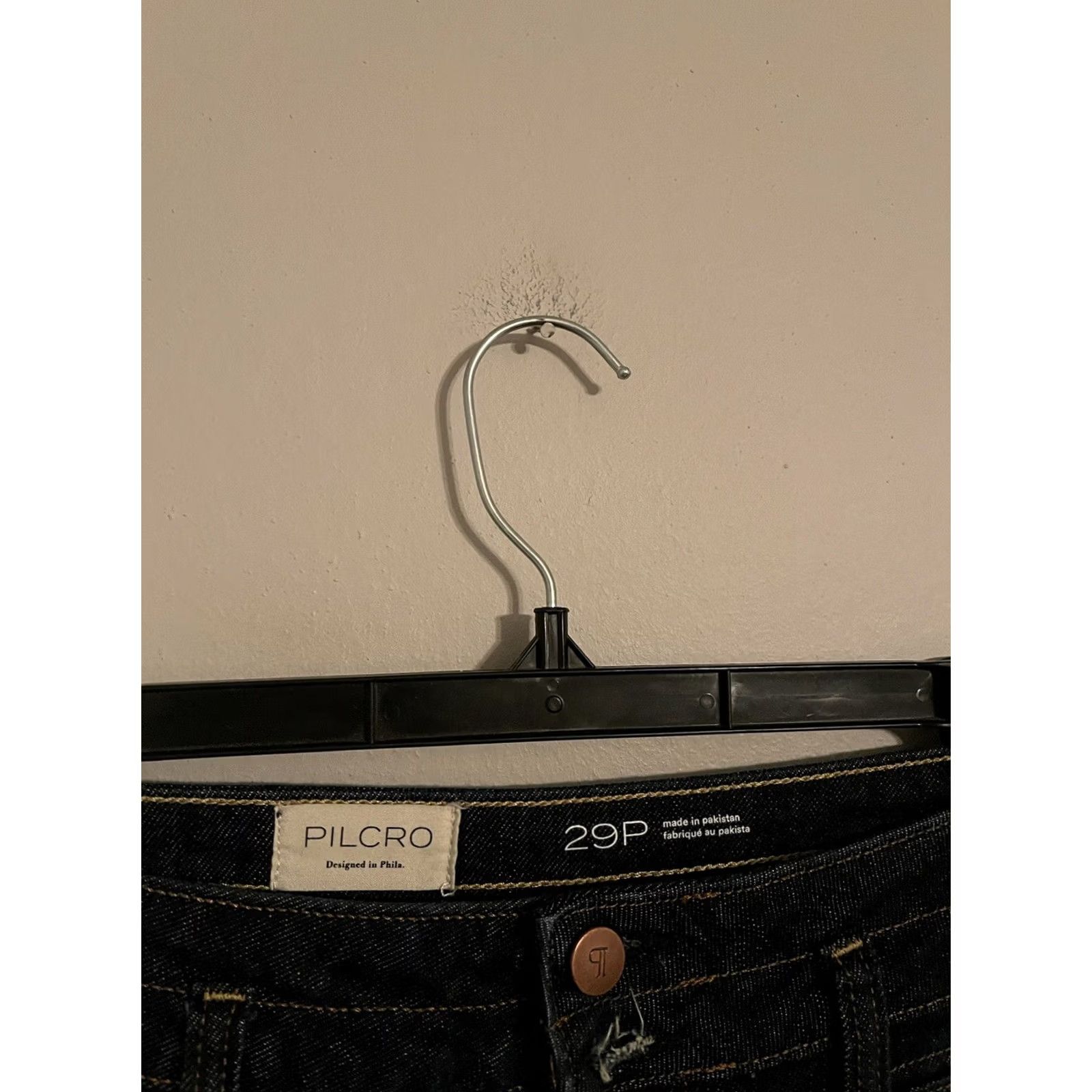 Vintage Anthropologie Pilcro Denim Jeans Women's Blue 29P Double Knee Workwear Size 29" - 3 Thumbnail