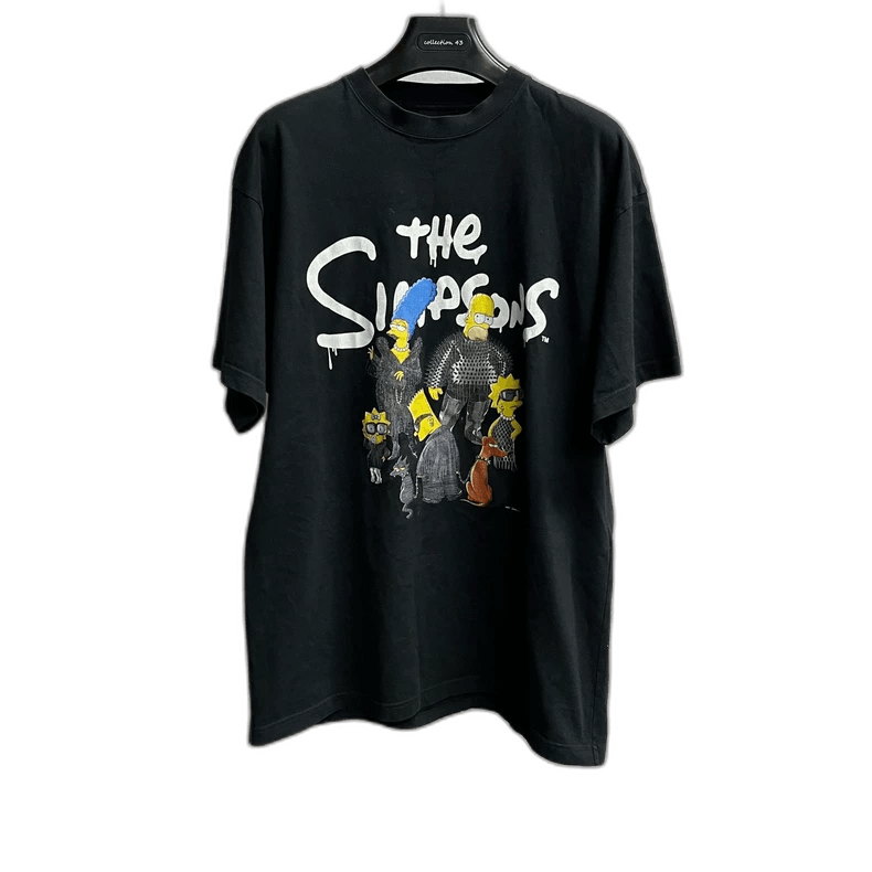 Balenciaga Black Simpsons Graphic Short Sleeve T-Shirt Size US S / EU 44-46 / 1 - 1 Thumbnail
