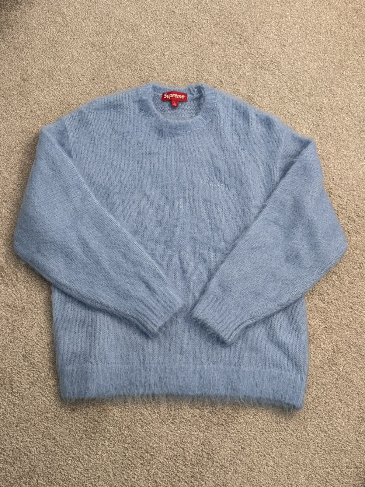 Junya Watanabe × Supreme Brushed camouflage mohair sweater | Grailed