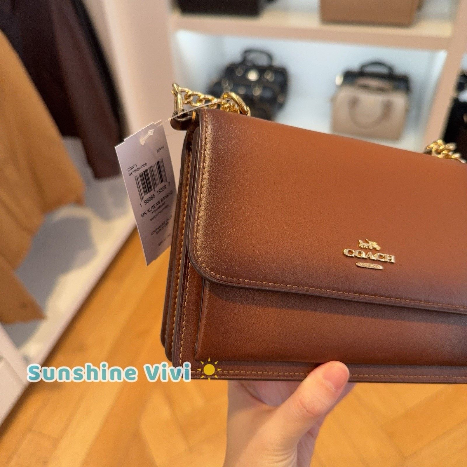 Coach NWT Coach Mini Klare Crossbody Bag Gold/Redwood CDW79 Size ONE SIZE - 6 Thumbnail