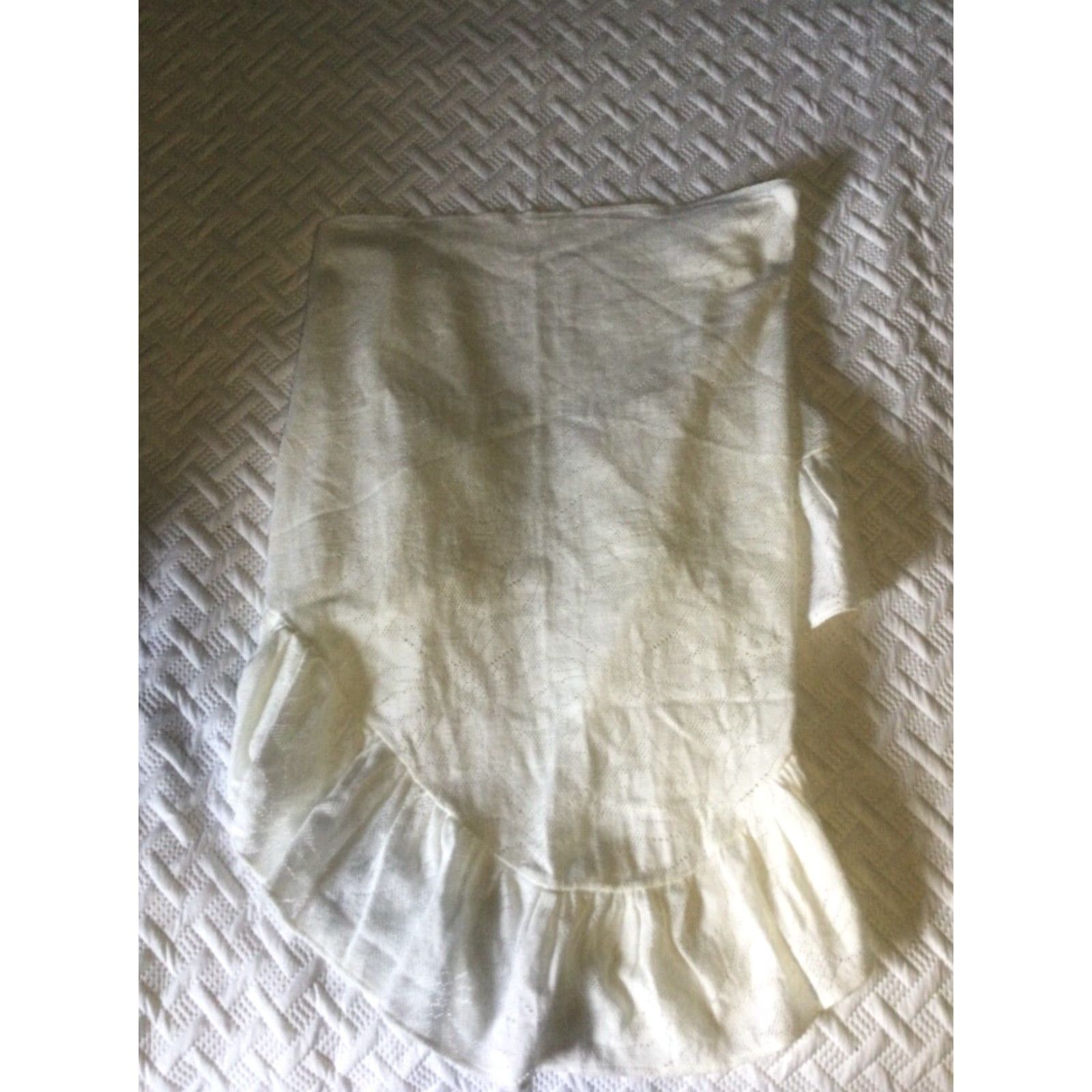 Vintage VINTAGE GLENTEX Women's White Shawl Scarf Acrylic Blend Solid Wrap Size ONE SIZE - 2 Thumbnail