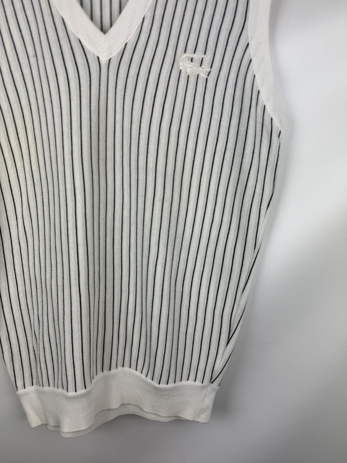 Lacoste Lacoste Limited Edition 75 Anniversary Striped Vest Sweater Size US L / EU 52-54 / 3 - 6 Thumbnail
