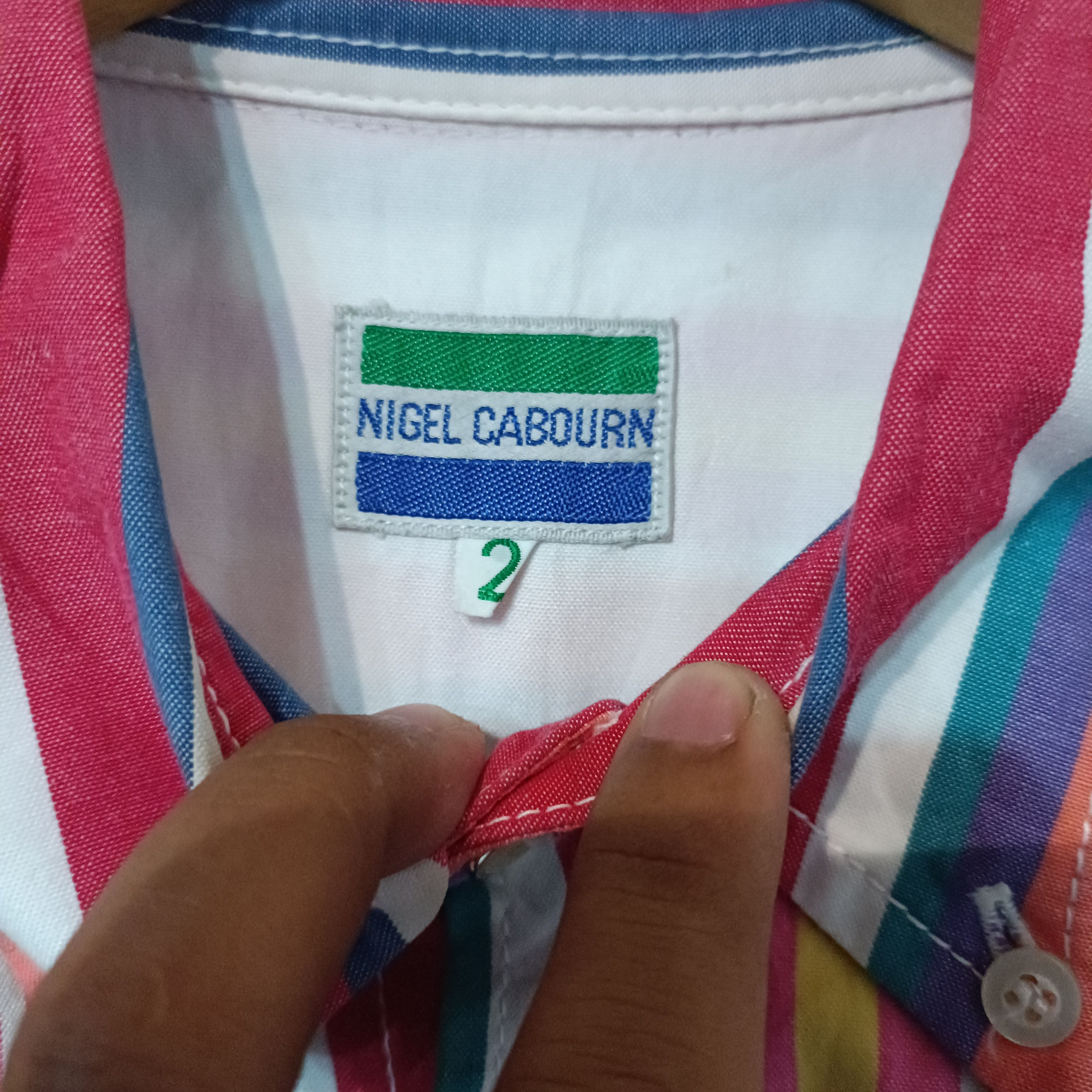 Nigel Cabourn Vintage Nigel Cabourn Stripe Shirt Size US L / EU 52-54 / 3 - 3 Thumbnail