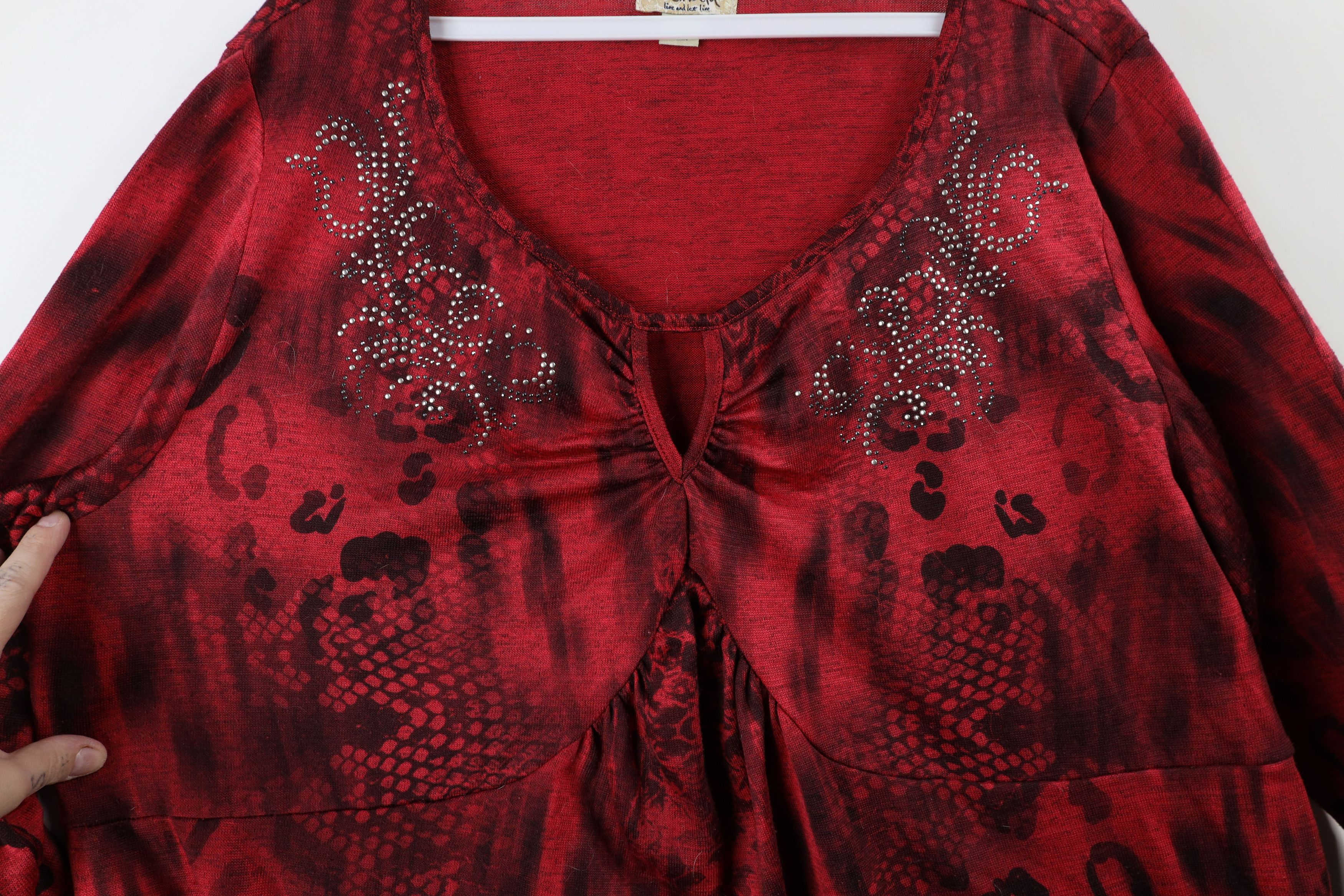 Vintage Vintage 90s Y2K Babydoll Bell Fairy Knit Long Sleeve Shirt Size XXL / US 16-18 / IT 52-54 - 4 Thumbnail