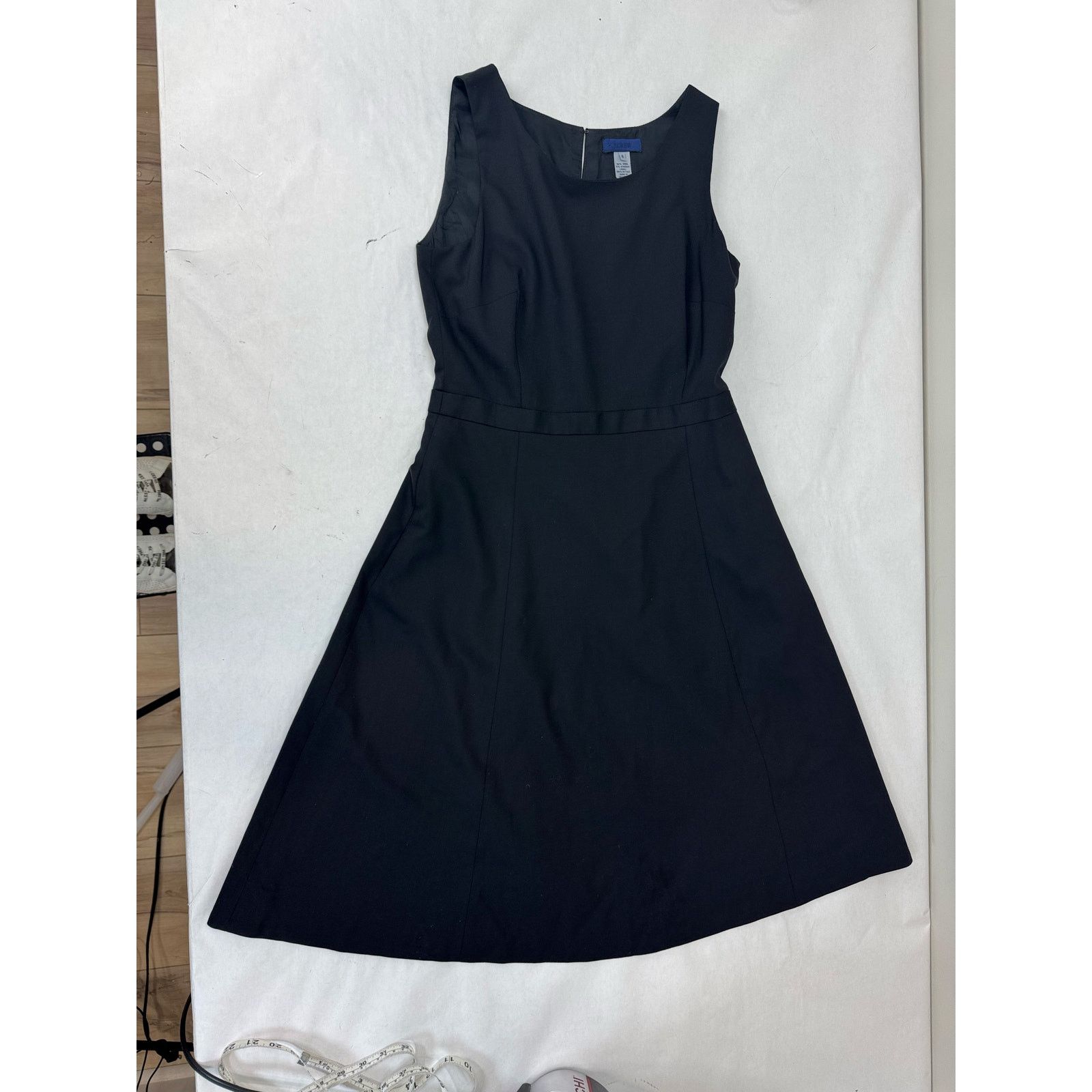 J.Crew Wool J.Crew Dress Professional Black A-Line Sleeveless - 6 Size M / US 6-8 / IT 42-44 - 1 Thumbnail