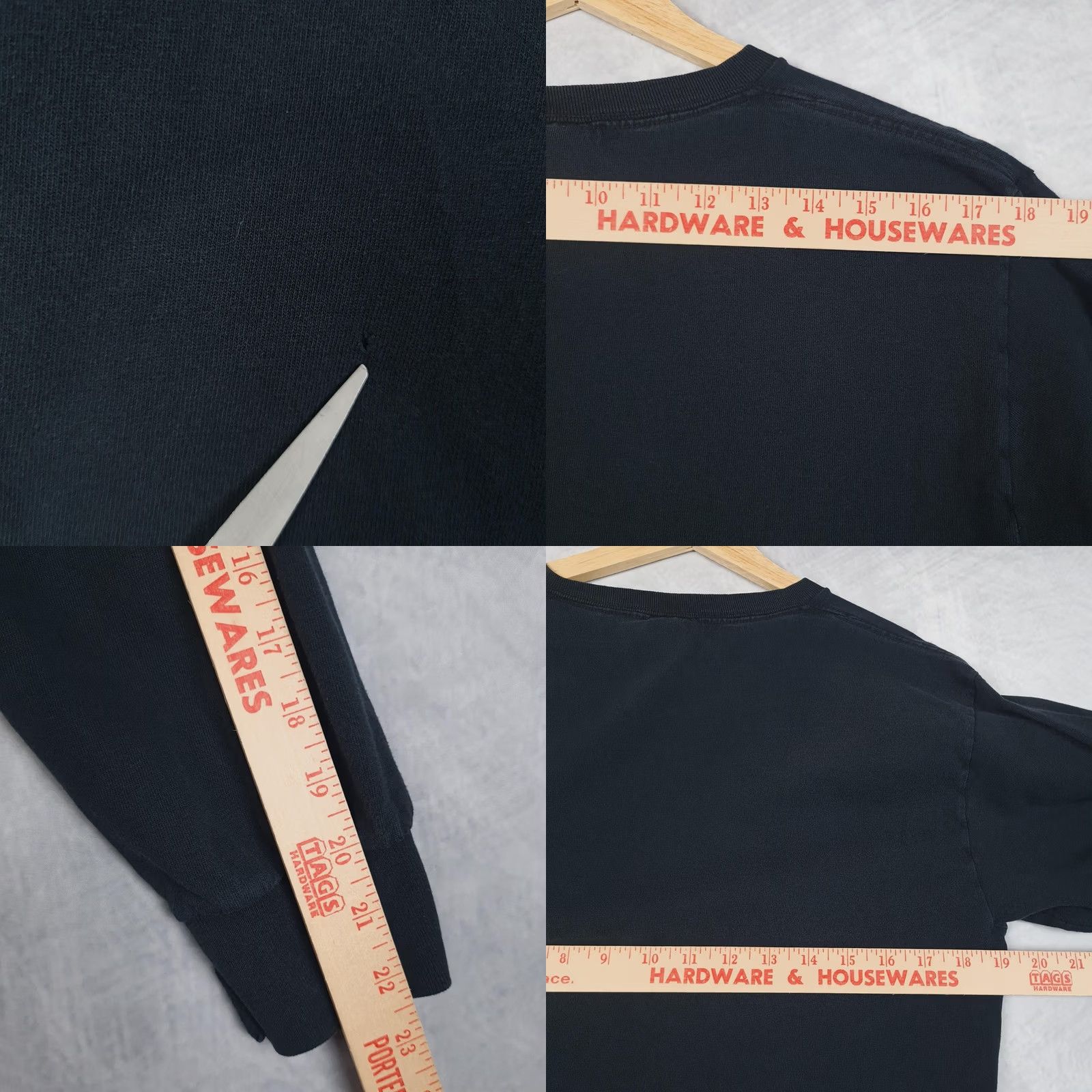 Fruit Of The Loom VINTAGE Straylight Run Mens M Black Graphic Print Long Sleeve Crew Neck Shirt Size US M / EU 48-50 / 2 - 10 Thumbnail