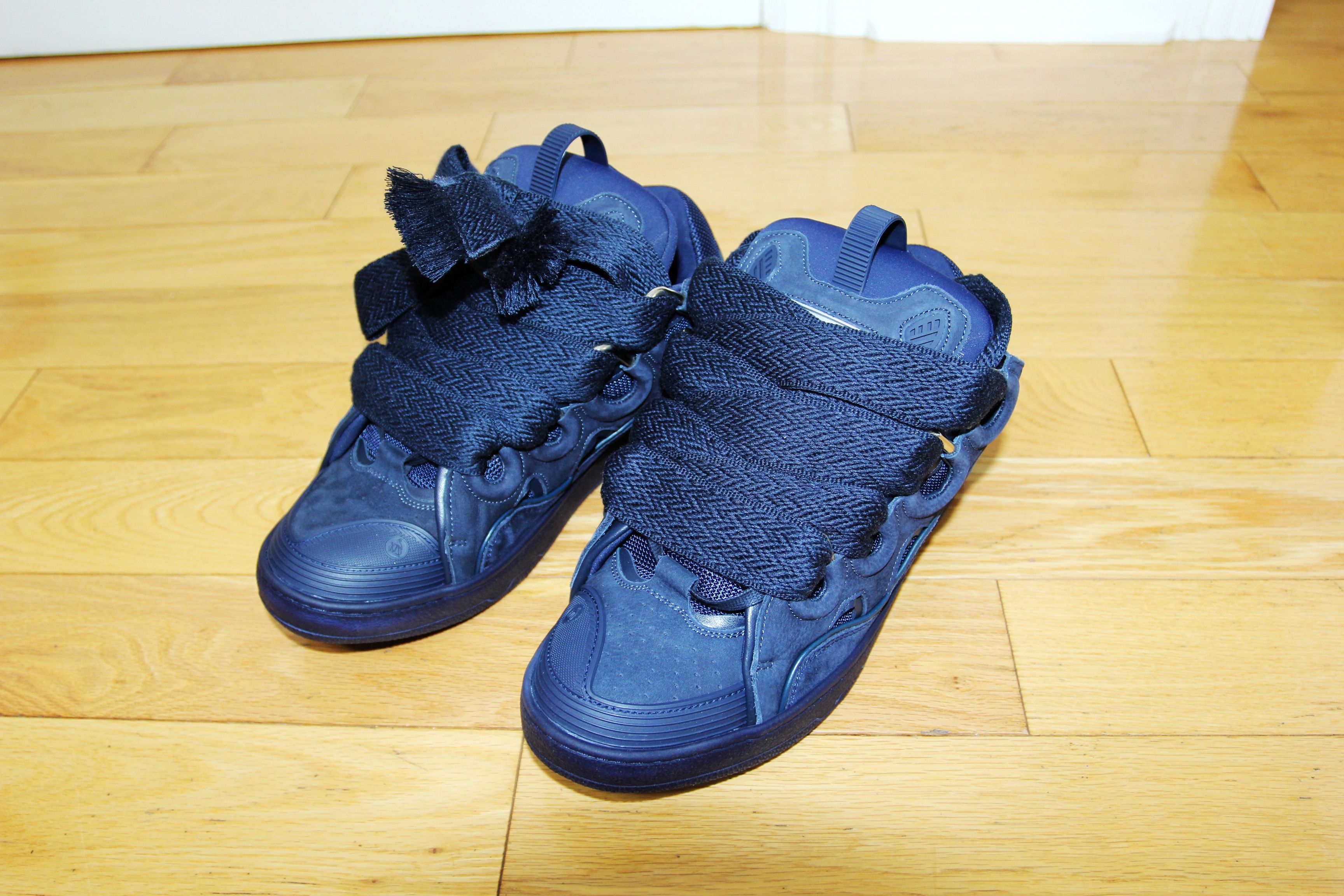 Lanvin BNWT SS25 LANVIN LEATHER CURB SNEAKERS NAVY BLUE 41 Size US 8 / EU 41 - 2 Thumbnail