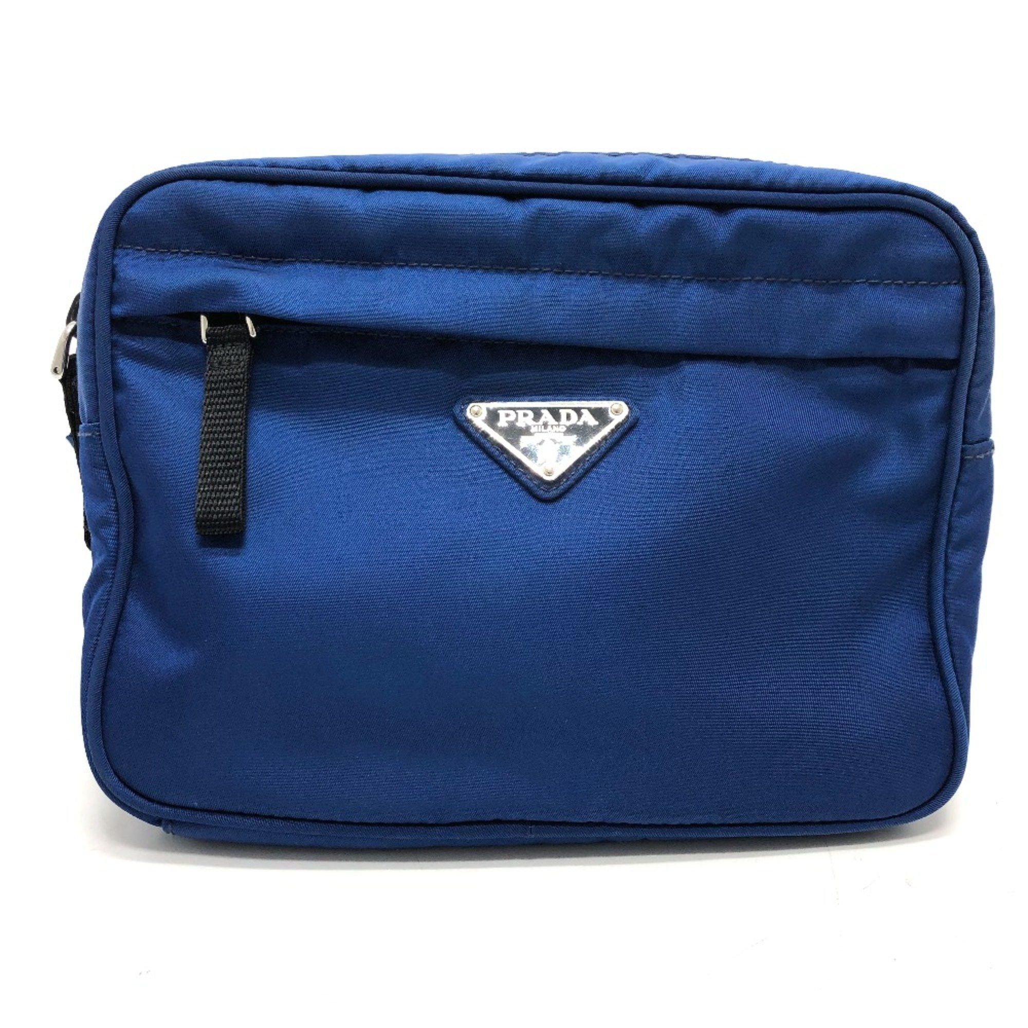 Prada PRADA 2VL001 Triangle logo Bag Waist Pouch blue SilverHardware Size ONE SIZE - 1 Thumbnail