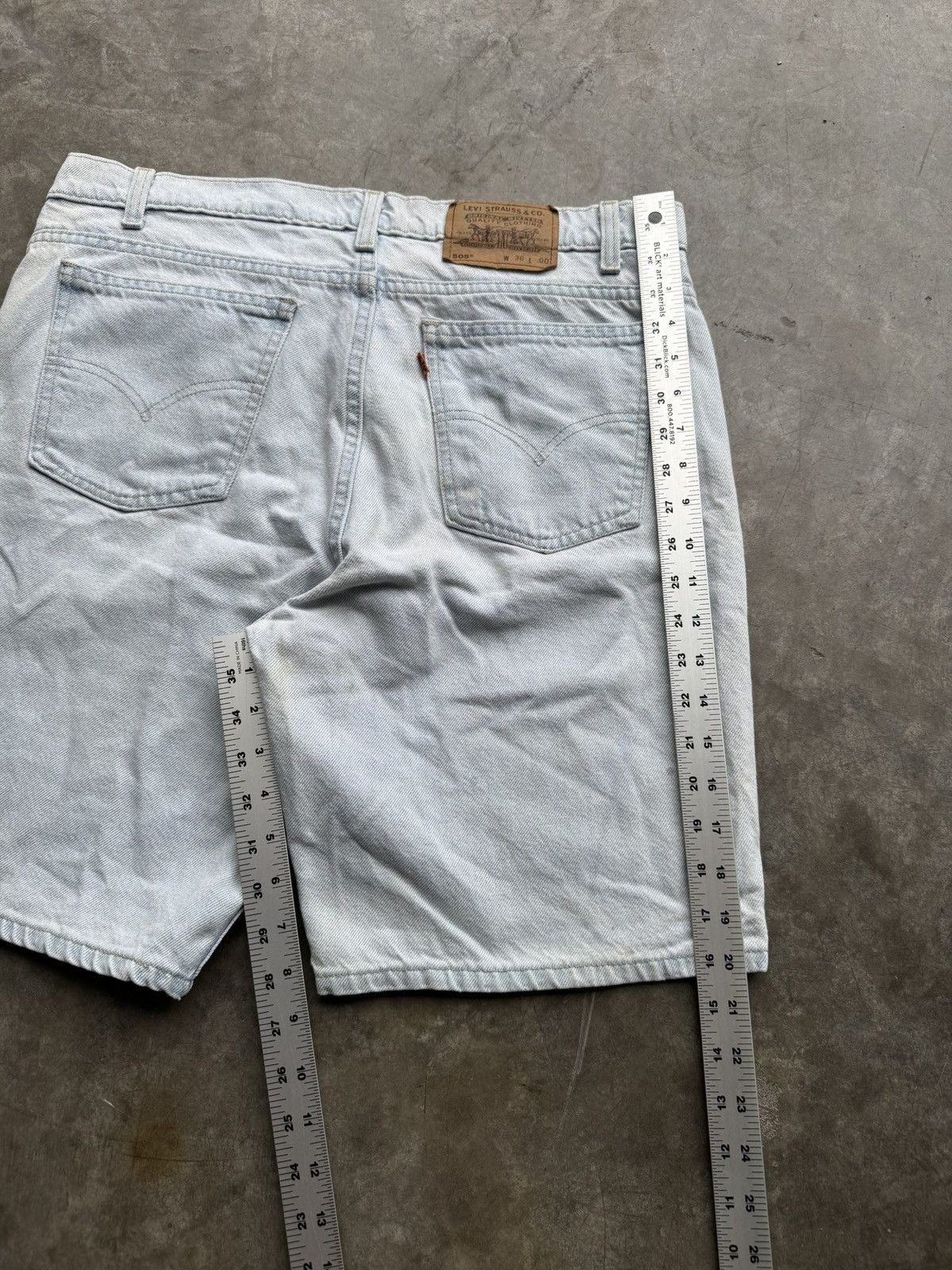 Levi's Vintage 90’s/00’s Levi’s 505 Orange Tab Light Wash Jorts Size US 34 / EU 50 - 7 Thumbnail