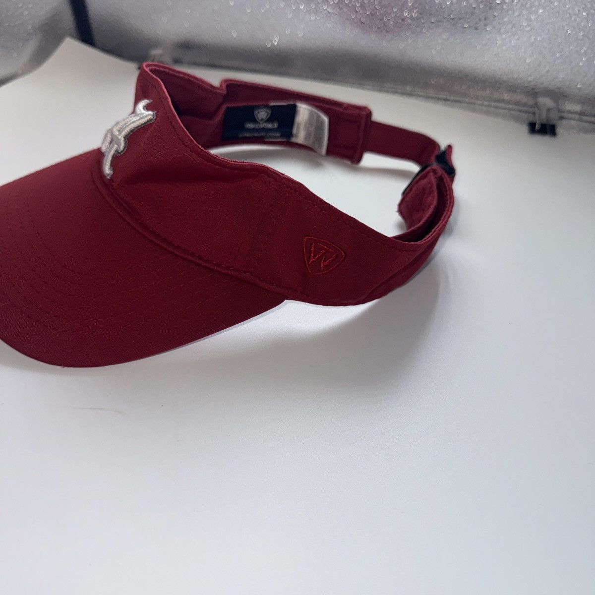 NCAA × Vintage Alabama Crimson Tide red and white visor hat cap Size ONE SIZE - 3 Thumbnail