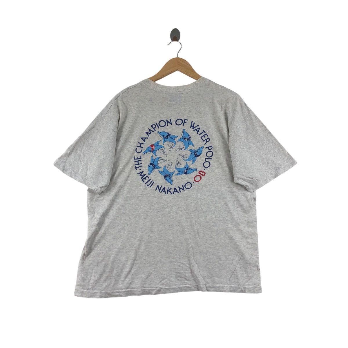 Vintage Vintage 90s The Champion Of Polo Meiji Nakano OB Tee Shirt Size US XL / EU 56 / 4 - 4 Thumbnail