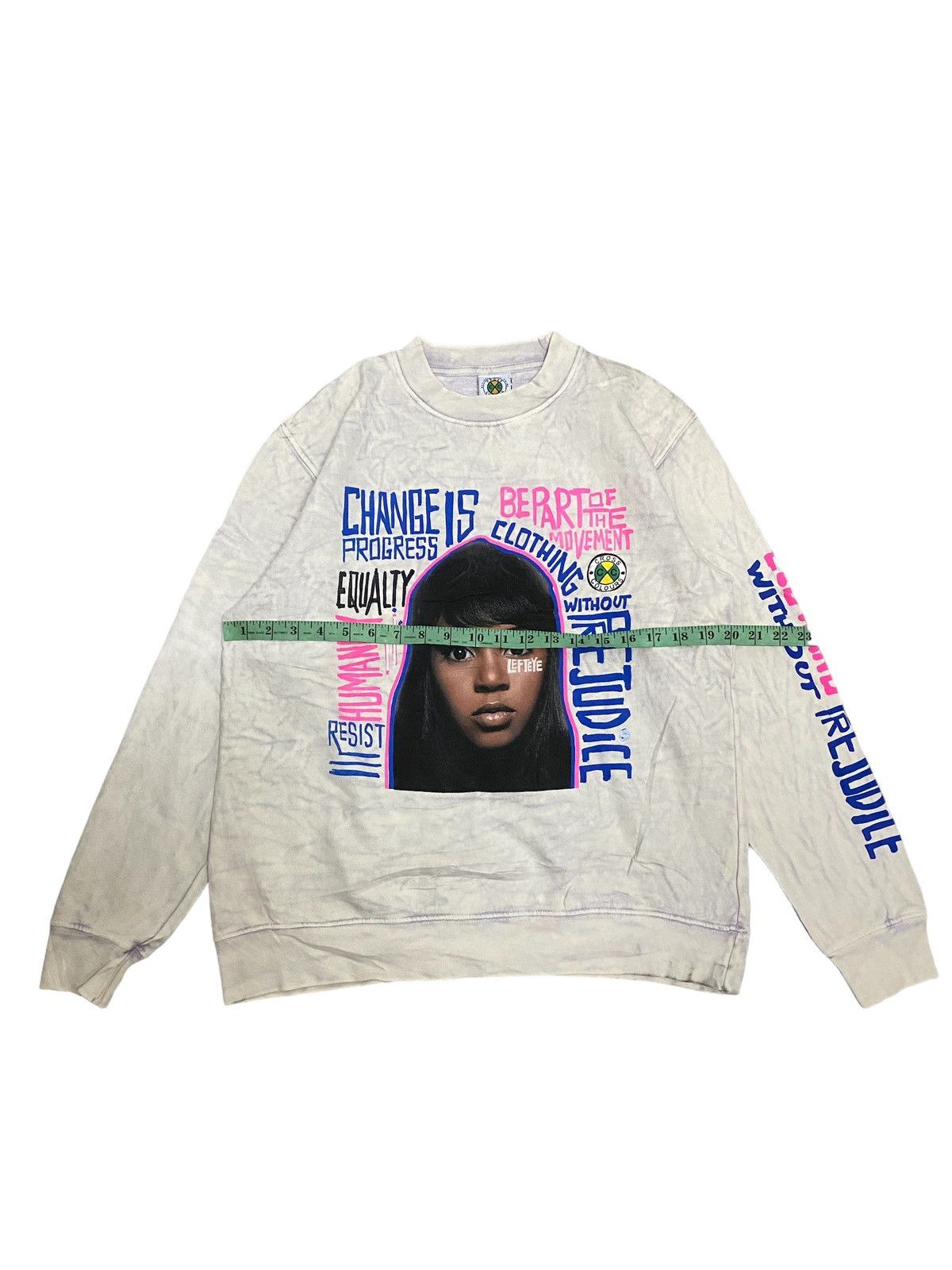 Cross Colours × Japanese Brand Vintage Cross Colour LeftEye Massage Tie Dye Sweatshirt Size US M / EU 48-50 / 2 - 6 Thumbnail