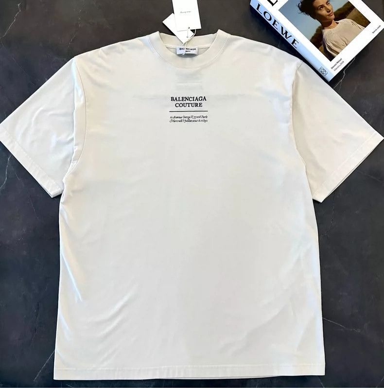 Balenciaga Balenciaga White letter short sleeve Size US XXS / EU 40 - 1 Thumbnail
