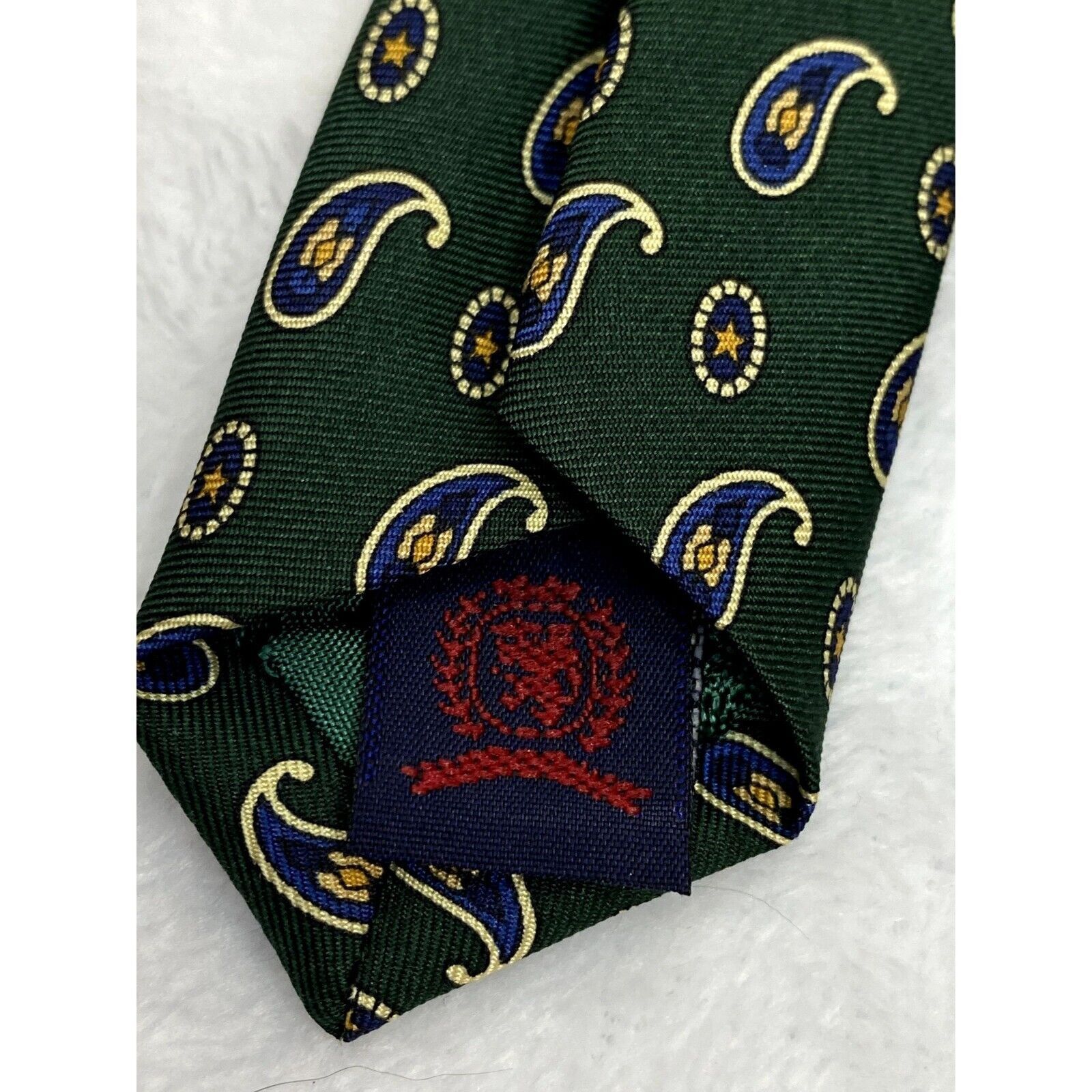 Tommy Hilfiger Tommy Hilfiger Necktie 100% Silk Paisley Crest Print Vtg 60" Size ONE SIZE - 6 Thumbnail