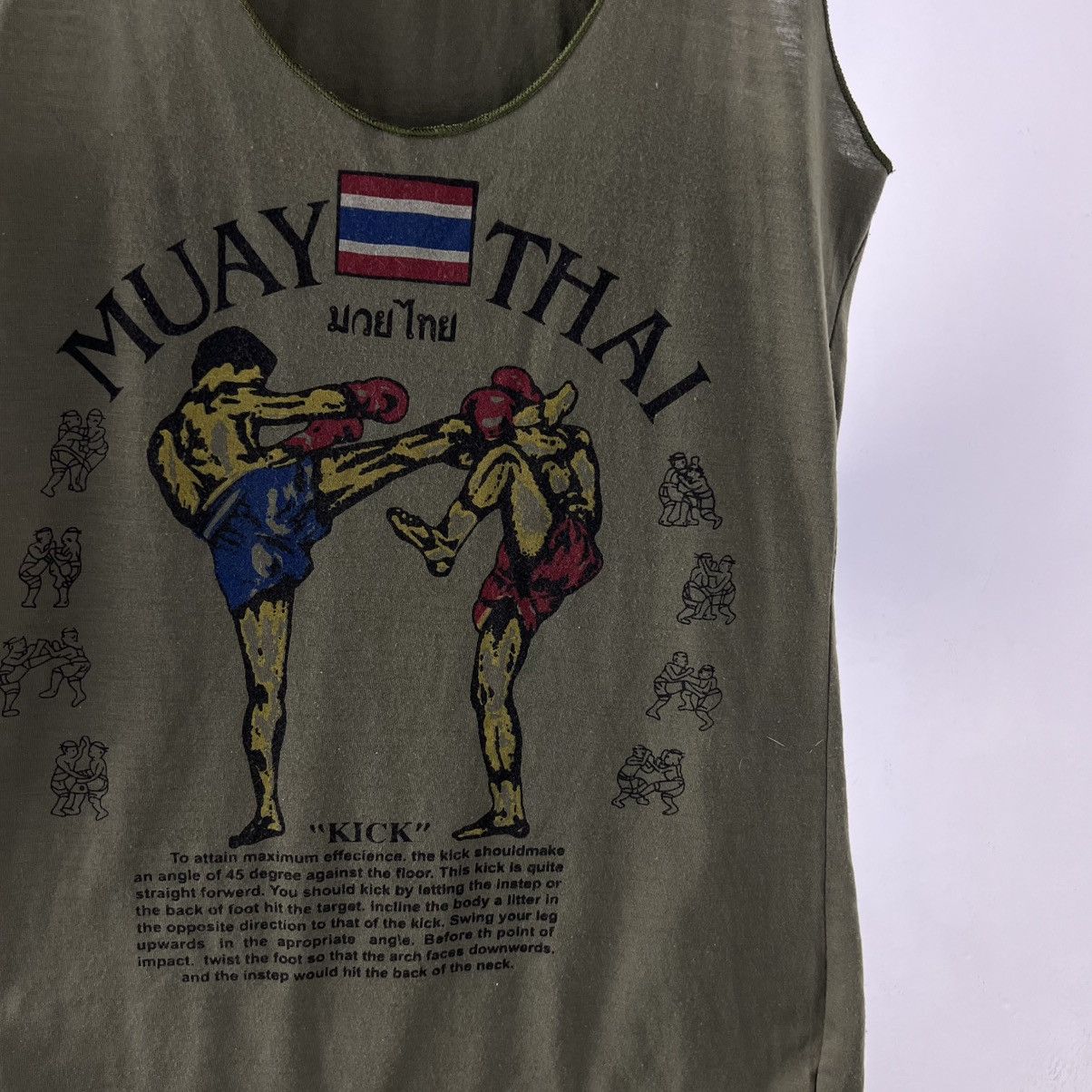 Band Tees Vintage Y2K Muay Thai Big Logo Tank Top Streetwear Style Size US S / EU 44-46 / 1 - 3 Thumbnail