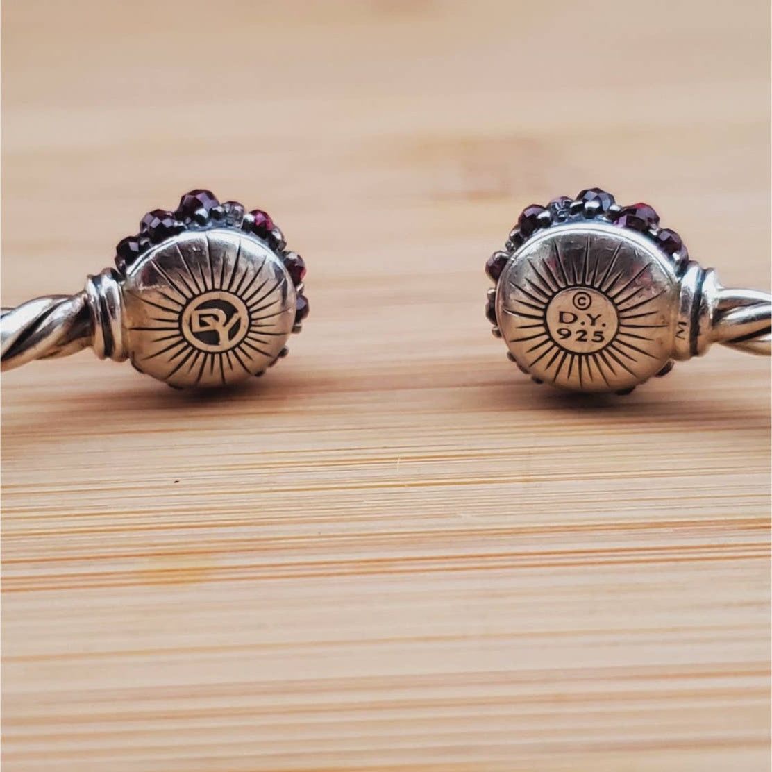 David Yurman David Yurman Garnet Berries Cable Sterling Silver Bracelet Size ONE SIZE - 7 Thumbnail