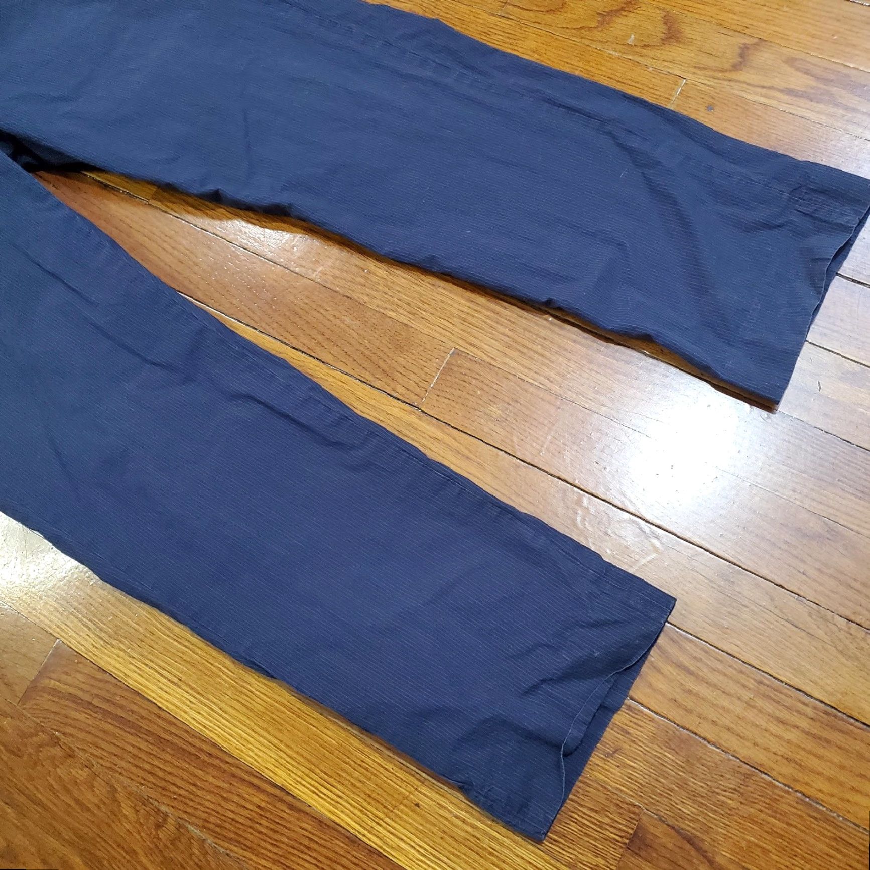 J.Crew J.Crew Slim Bedford Chino Pants Mens 34x32 Blue Stripe Lightweight Casual Business Regular Slim Straight Pocket Front Zip Fly Button Closure Size US 34 / EU 50 - 5 Thumbnail