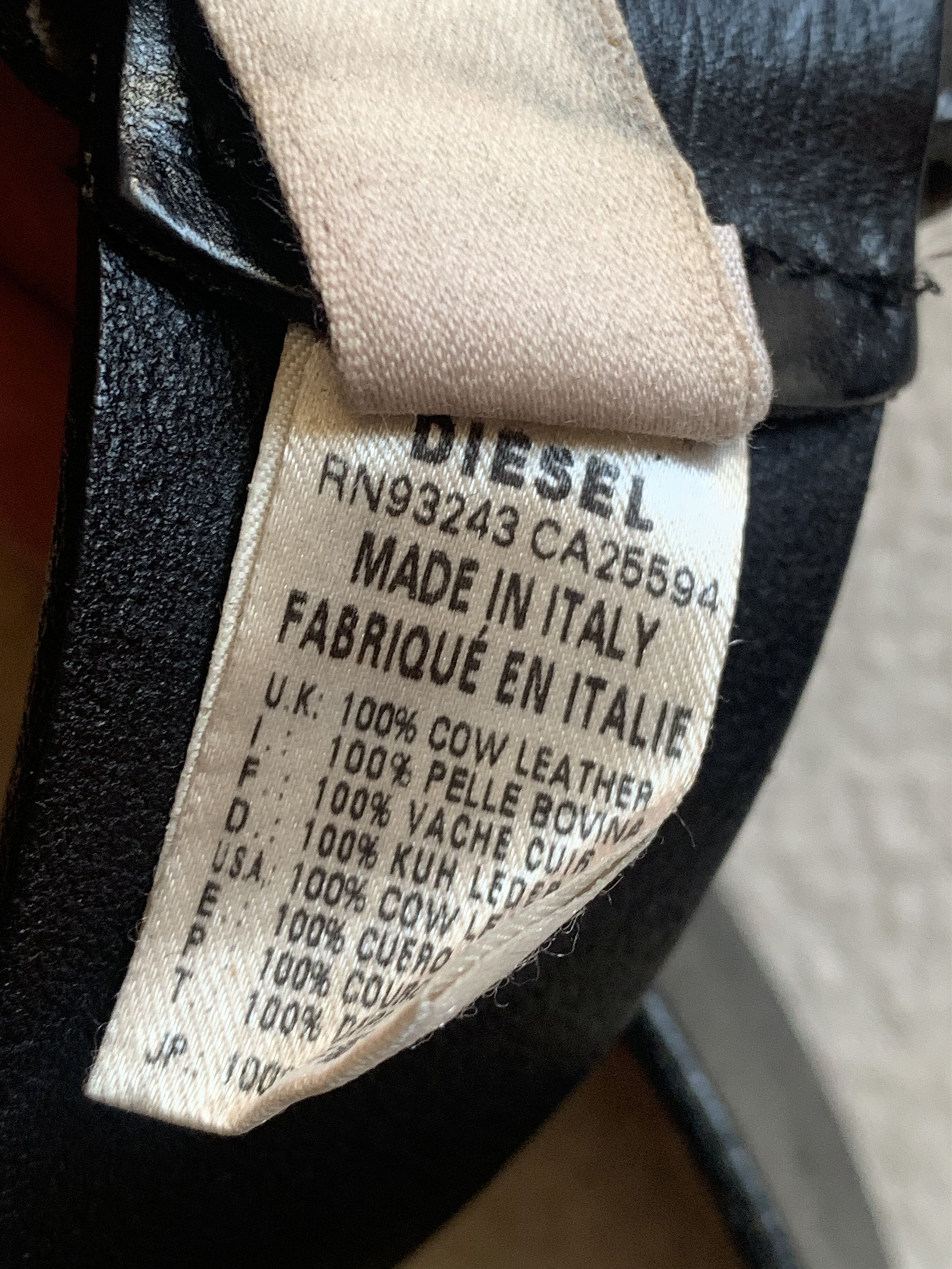 Diesel Vintage Y2K Diesel Leather Belt Size ONE SIZE - 9 Thumbnail