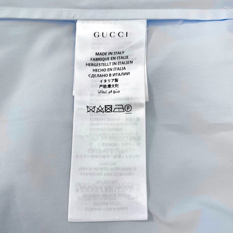 Gucci Gucci Size 38 Light blue lapel tiger embroidery cotton long Size US XS / EU 42 / 0 - 7 Thumbnail