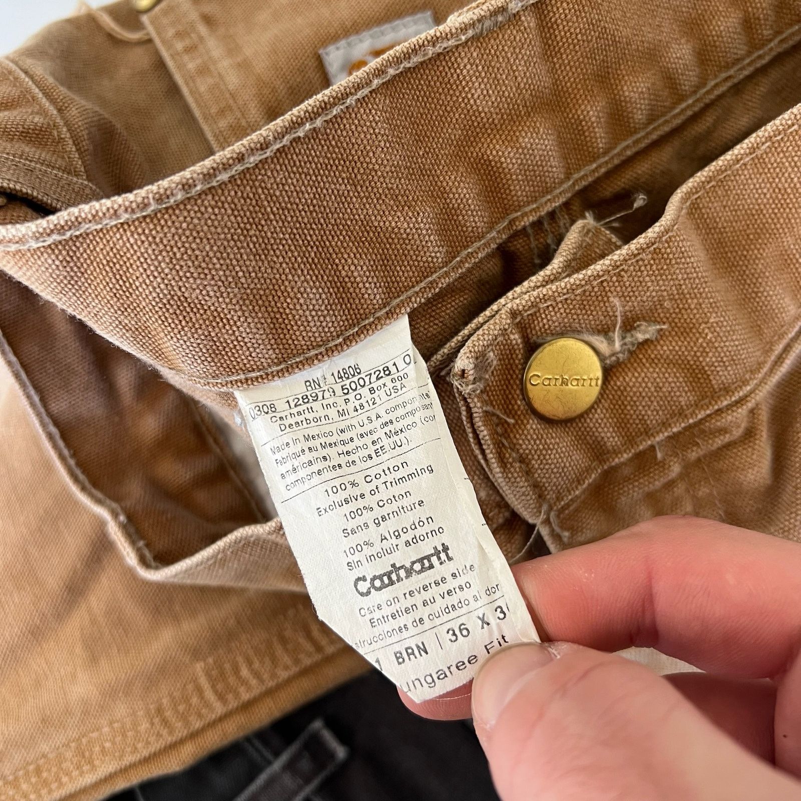Carhartt × Vintage Carhartt brown double knee work wear carpenter pants Size US 35 - 8 Thumbnail
