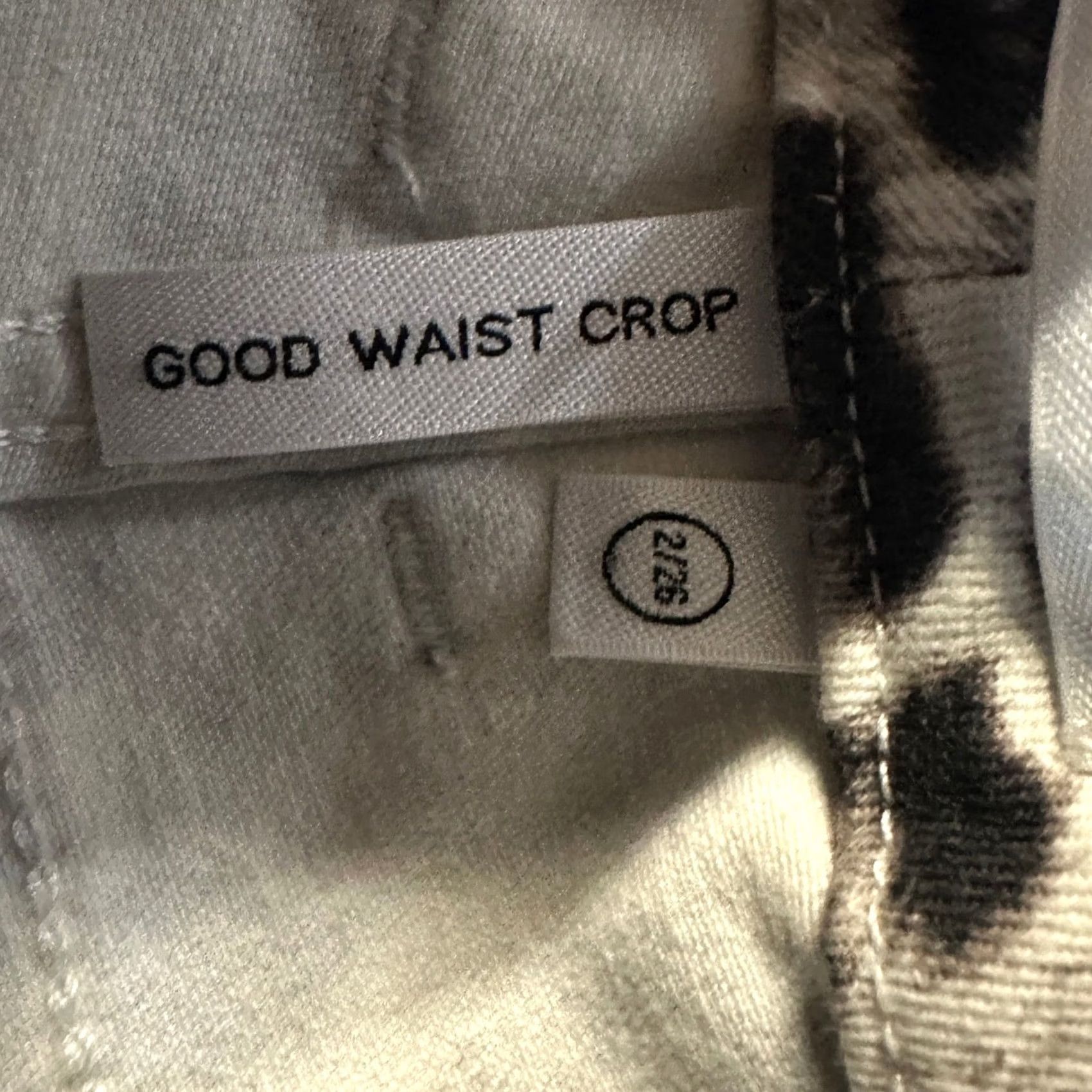 Good American Good American Jeans Crop Womens 2 26 White Leopard High Rise Ankle Denim Jeans Womens White Leopard Print 27 In Inseam 27 In Rise High Size 26" / US 2 / IT 38 - 7 Thumbnail
