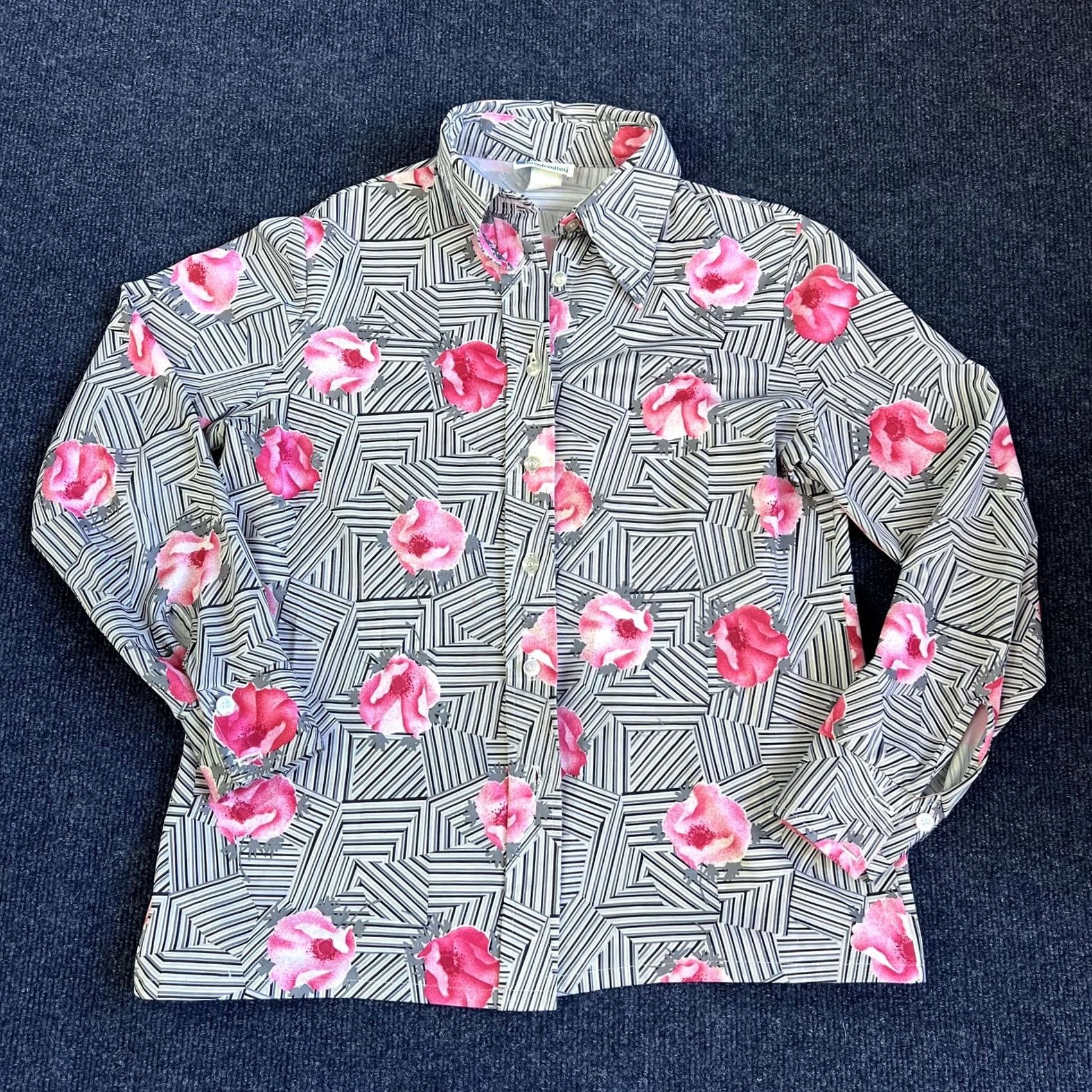 Vintage VINTAGE Fairfield Brookvalley Shirt Womens Medium Floral Geometric 80s Size L / US 10 / IT 46 - 2 Thumbnail
