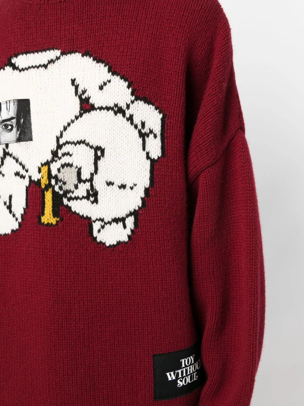 Undercover o1mle0824 Teddy Bear Crewneck Sweaters in Bordeaux Red Size US XL / EU 56 / 4 - 5 Thumbnail