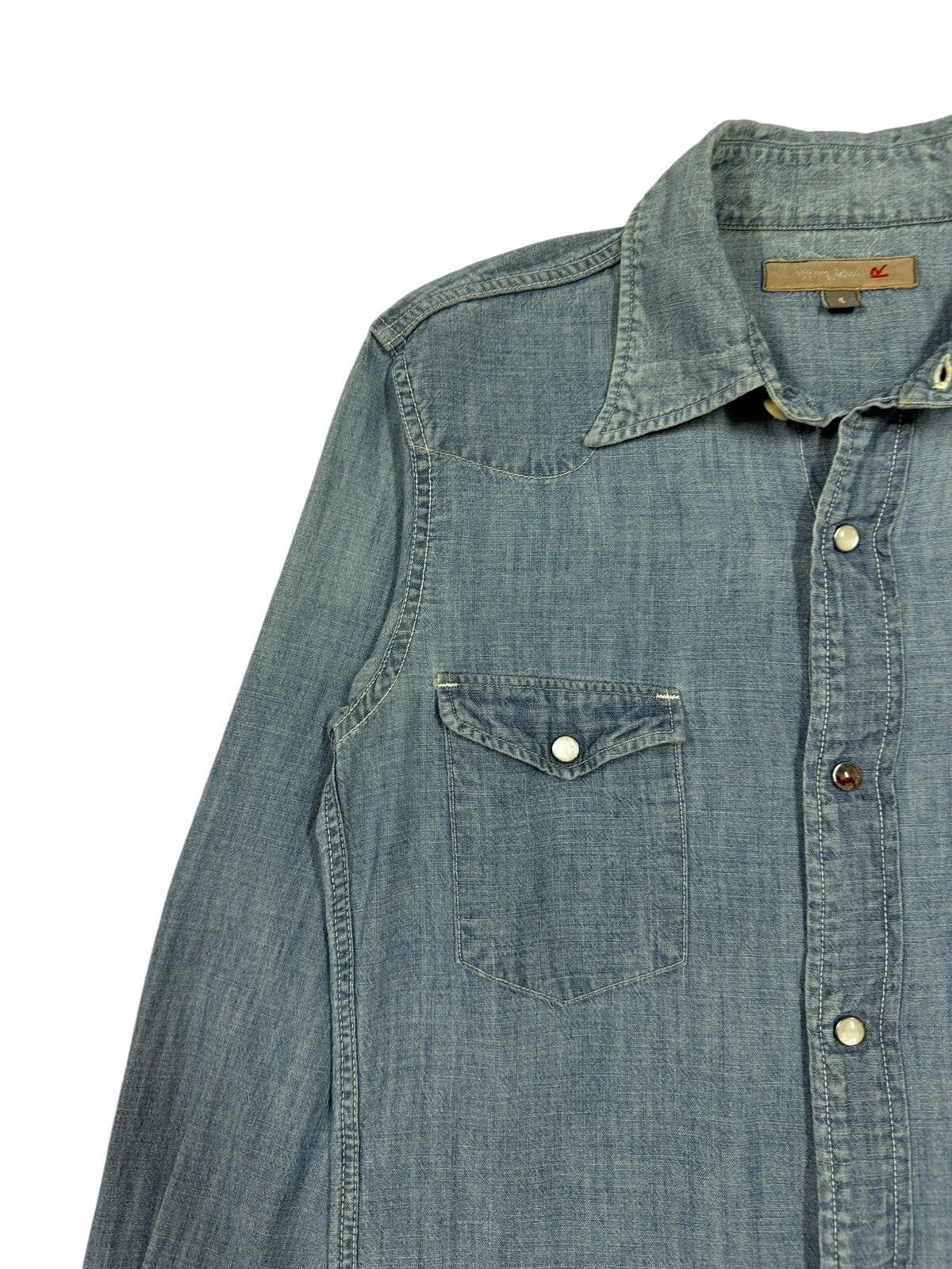 45rpm Vtg🔥45Rpm Washes Indigo Western Shirt Size US S / EU 44-46 / 1 - 5 Thumbnail