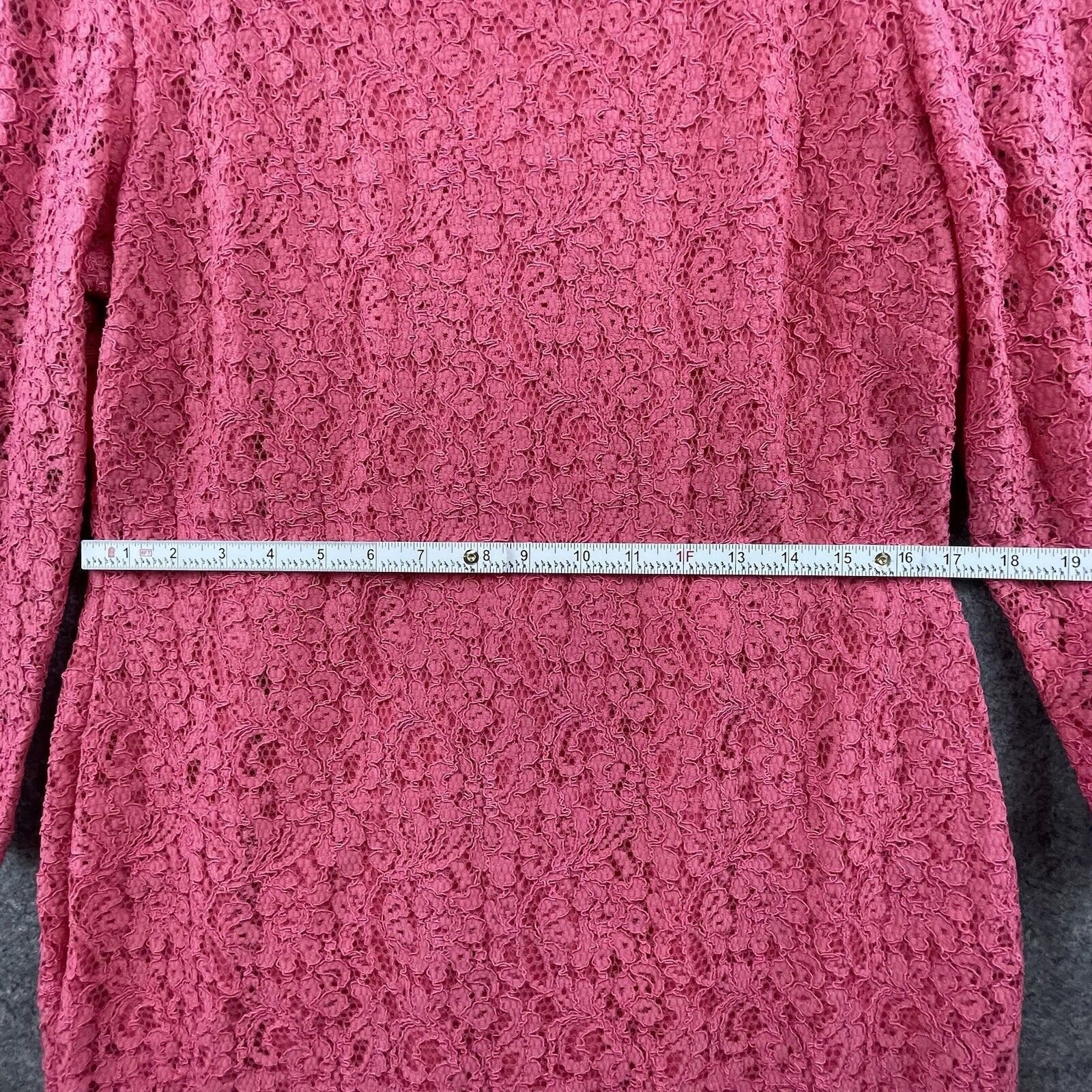 Adrianna Papell Adrianna Papell Dress 16 Pink Lace Sheath Y2K 90s Full Zip Size XXL / US 16-18 / IT 52-54 - 5 Thumbnail