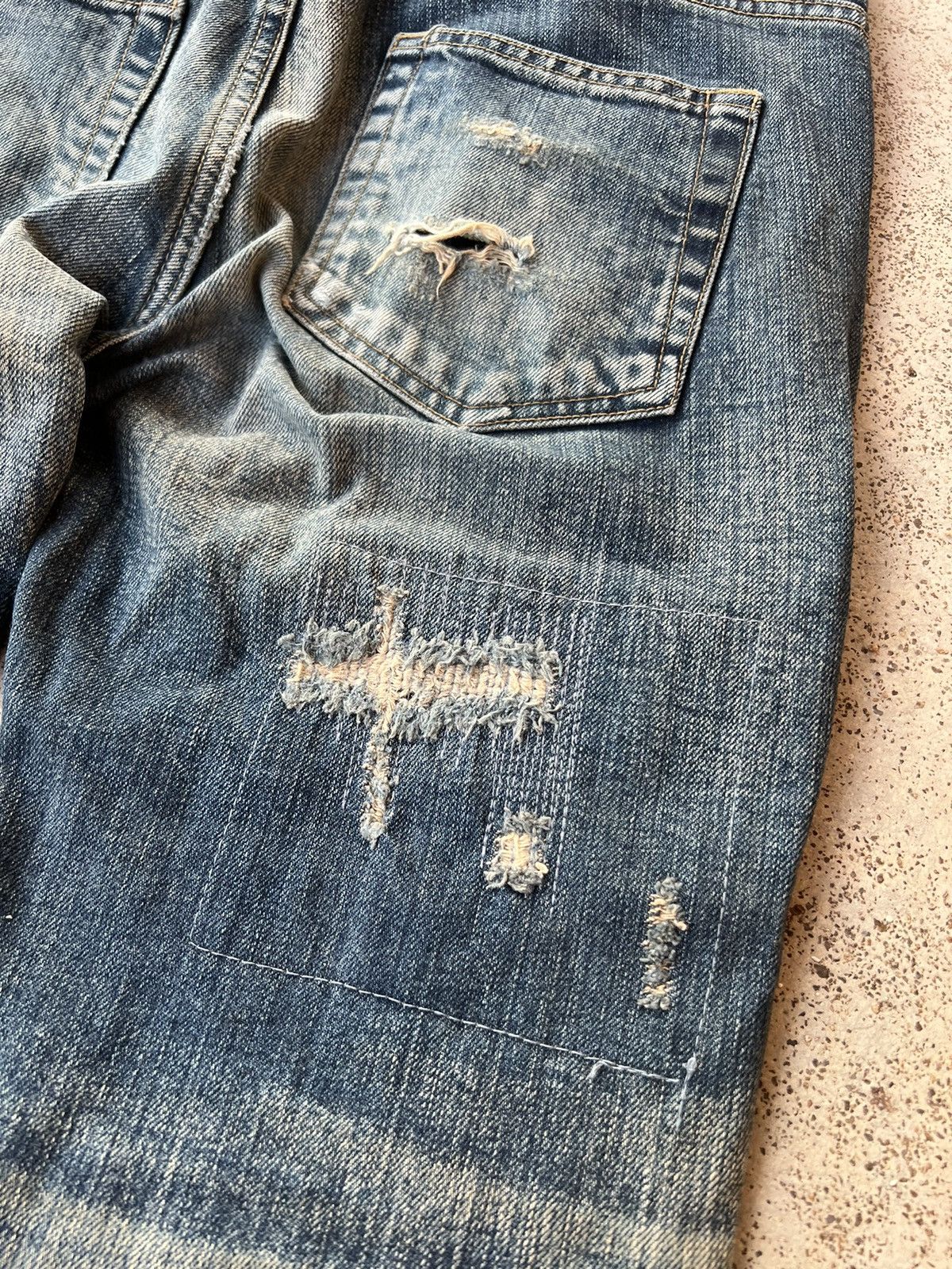 If Six Was Nine × JACKROSE JACK ROSE DISTRESSED RIPPED PUNK JEANS Size US 31 - 8 Thumbnail