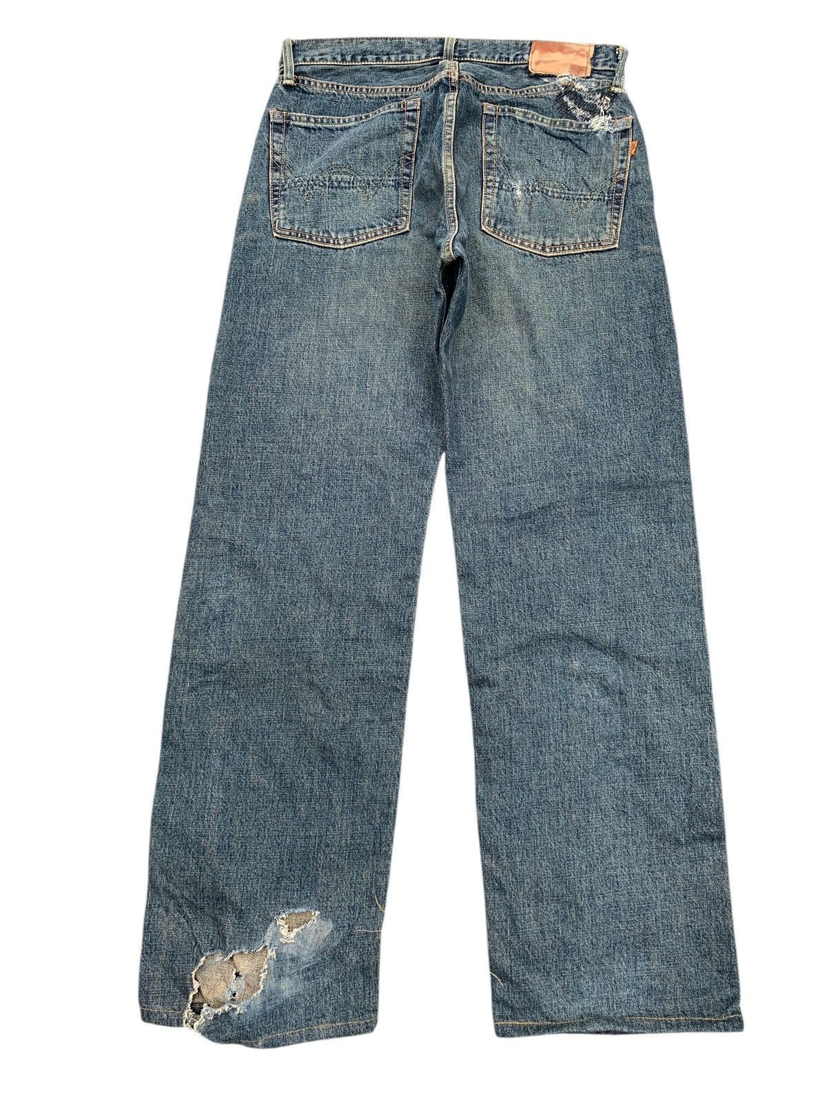 Kapital VINTAGE EDWIN 505 SELVEDGE BAGGY RUSTY DISTRESSED DENIM Size US 32 / EU 48 - 3 Thumbnail