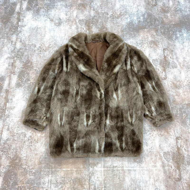 If Six Was Nine × Japanese Brand VINTAGE 80s FAUX FUR HEAVY COAT Size US M / EU 48-50 / 2 - 1 Thumbnail