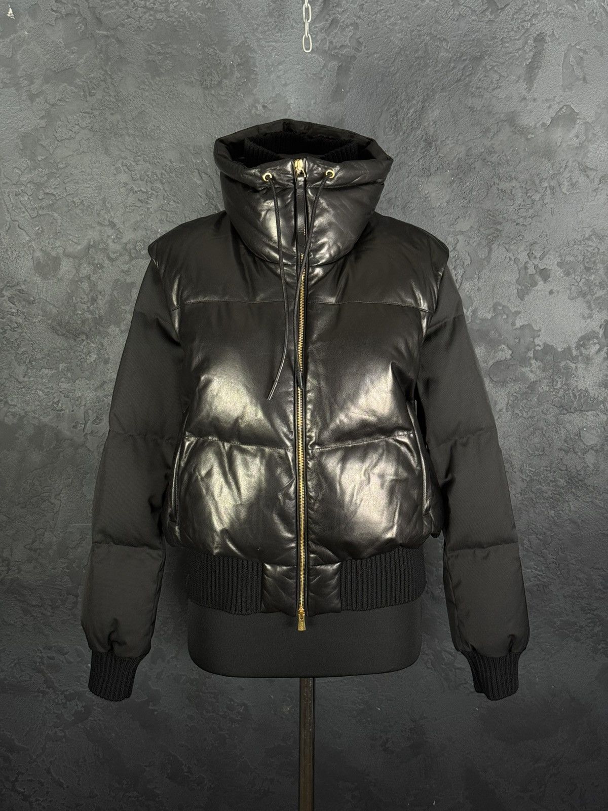 Bally RRP $3,300 BALLY Women’s Lamb Leather Puffer Jacket Vest Size M / US 6-8 / IT 42-44 - 1 Thumbnail