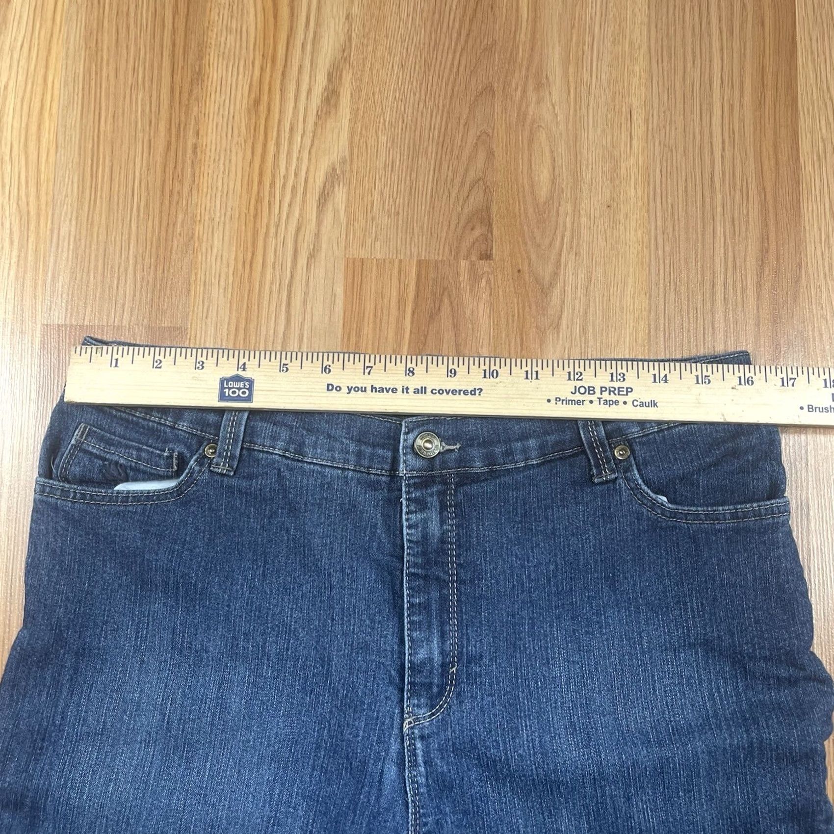 Gloria Vanderbilt Gloria Vanderbilt Amanda Jeans Womens 16P Petite Short Blue Wash Stretch Denim Size 38" / US 16 / IT 52 - 3 Thumbnail