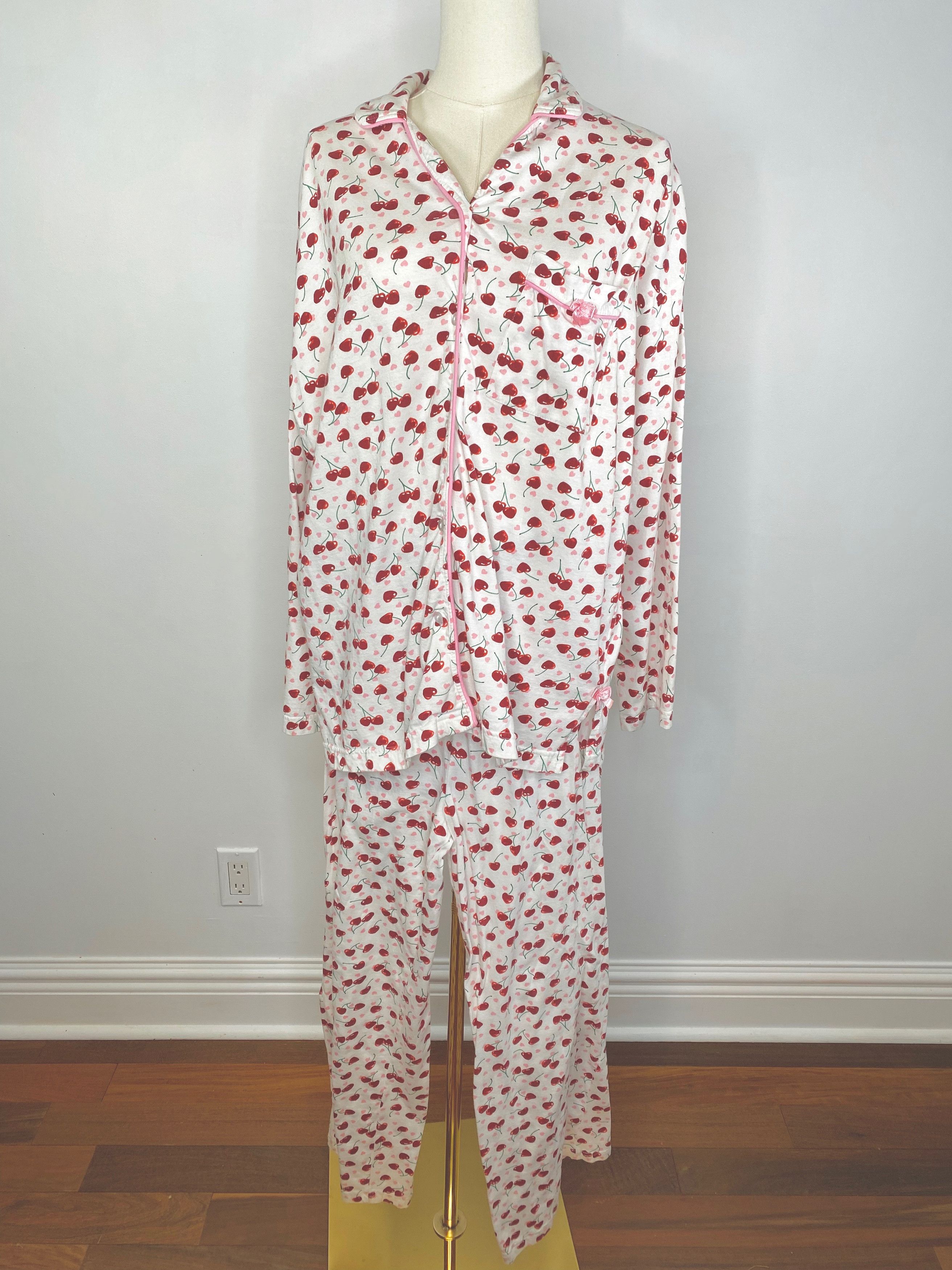 Vintage Rose De Nuit - Heart Cherry Pattern Set Size XL / US 12-14 / IT 48-50 - 2 Thumbnail
