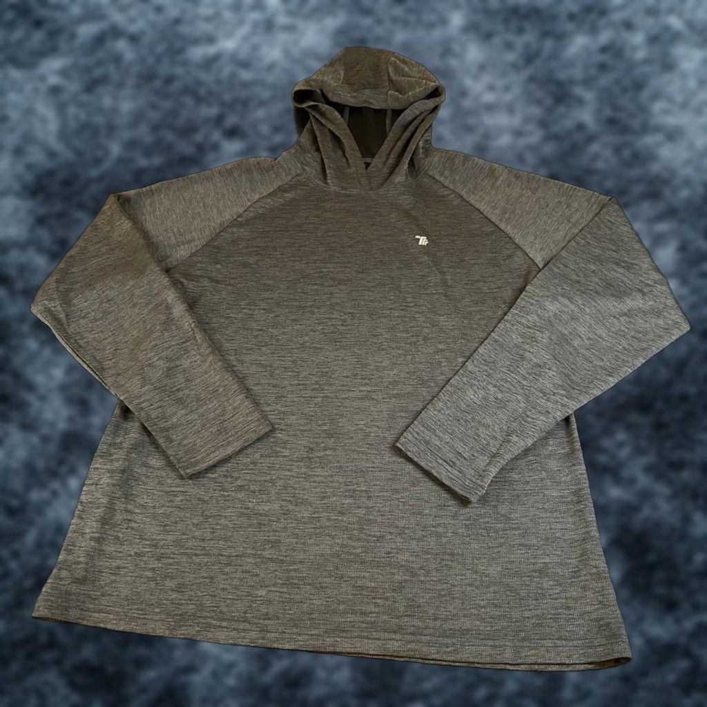 Vintage TBY Hoodie Mens XL Gray Activewear Pullover Lightweight Breathable Moisture Wicking Gym & Training Cross Training Logo Size US XL / EU 56 / 4 - 1 Thumbnail