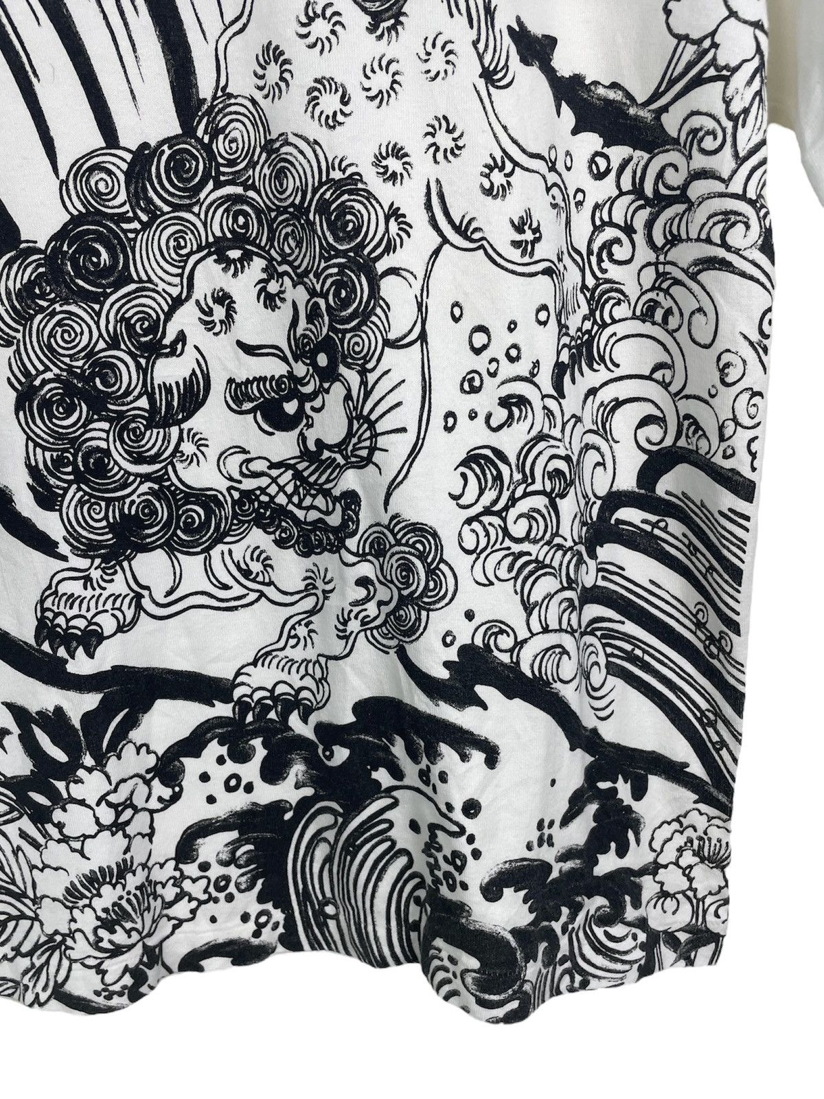 Kansai Yamamoto × Vintage Kansai Man Shishi Lion Wave Tee Japan | Graphic Rare Size US M / EU 48-50 / 2 - 7 Thumbnail