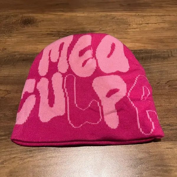 VIBE Y2K Beanie Hat Unisex Streetwear Vintage Avantgarde Size ONE SIZE - 2 Thumbnail