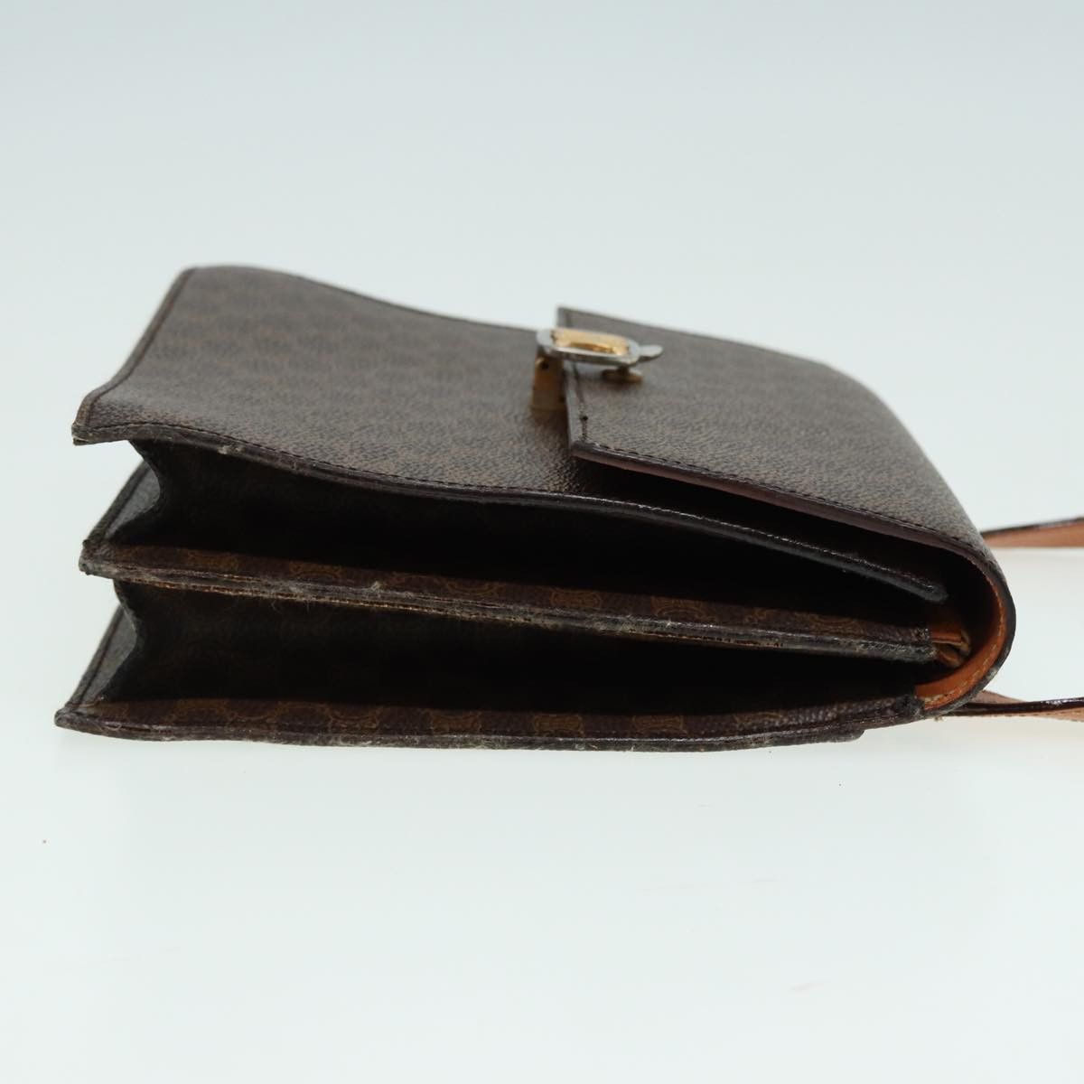 Celine CELINE Macadam Canvas Shoulder Bag Pvc Leather Brown Size ONE SIZE - 4 Thumbnail