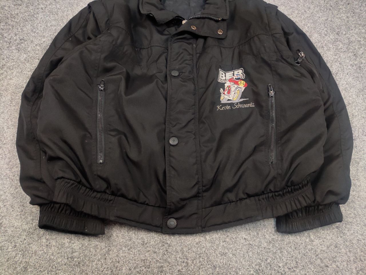 Vintage Vintage 90's Kevin Schwantz Ber Racing Italy Zip Vest Jacket Size US L / EU 52-54 / 3 - 9 Thumbnail