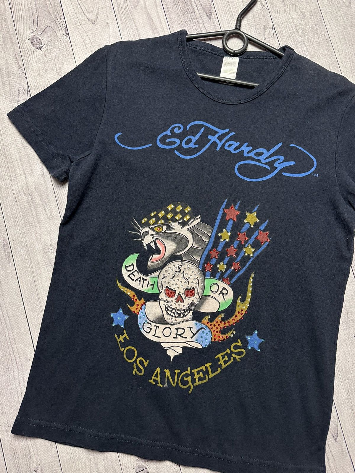 Ed Hardy × Vintage Vintage Ed Hardy tee rare logo Los Angeles size M Size US M / EU 48-50 / 2 - 2 Thumbnail