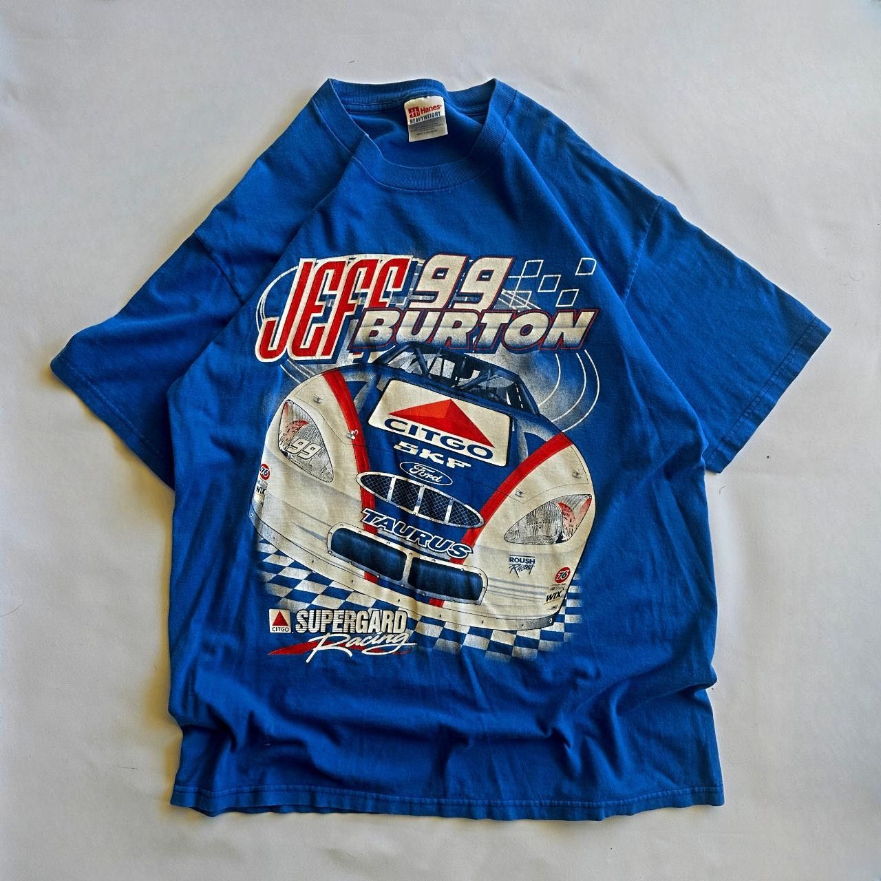 NASCAR 🏁 Vintage 2001 Jeff Burton #99 Citgo NASCAR T-Shirt Size US L / EU 52-54 / 3 - 1 Thumbnail