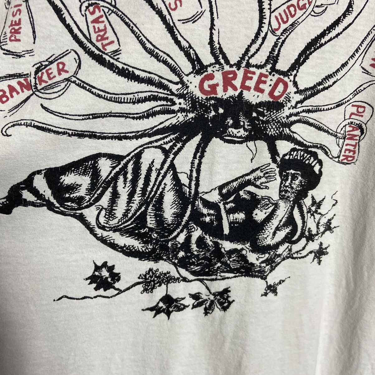 Vintage Rare Vintage 90s Greed War FITTED Hawaii Skateboard T-Shirt Size US XL / EU 56 / 4 - 4 Thumbnail