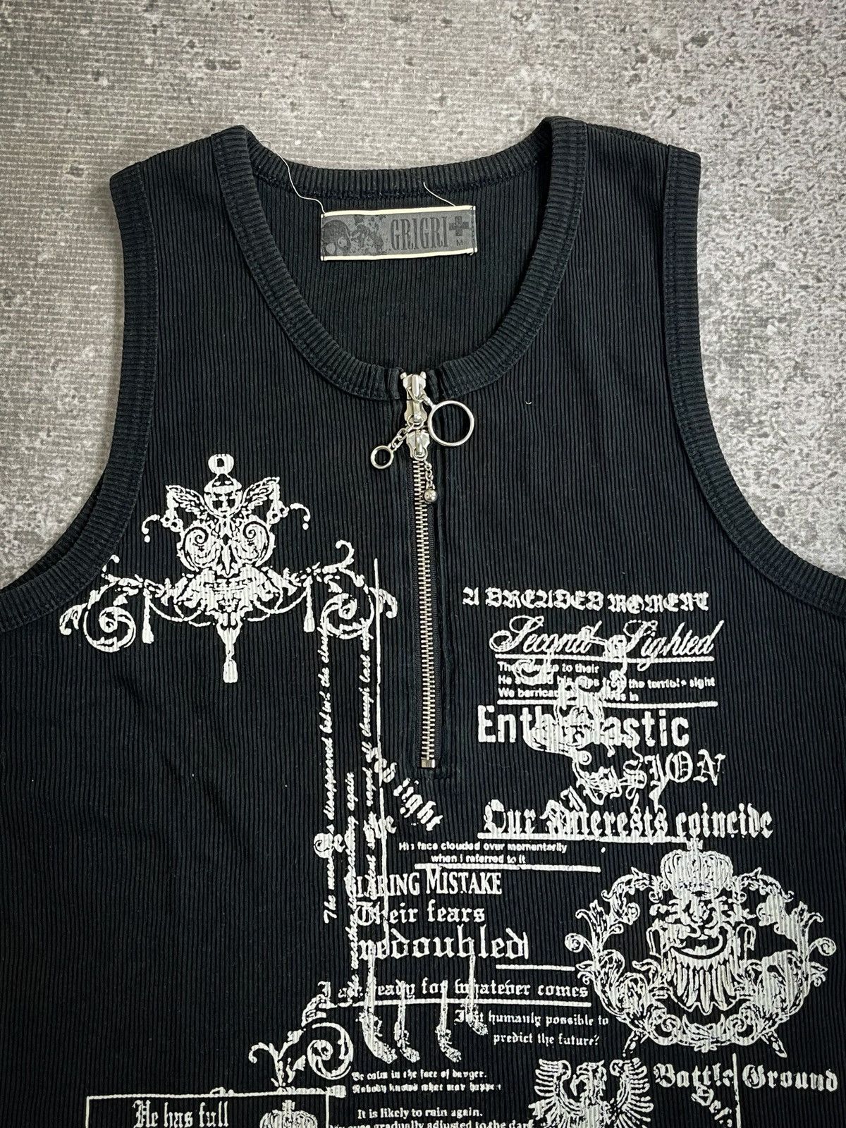 If Six Was Nine Grigri Graphic Poem Half Zip Thermal Tanktop Size US M / EU 48-50 / 2 - 3 Thumbnail