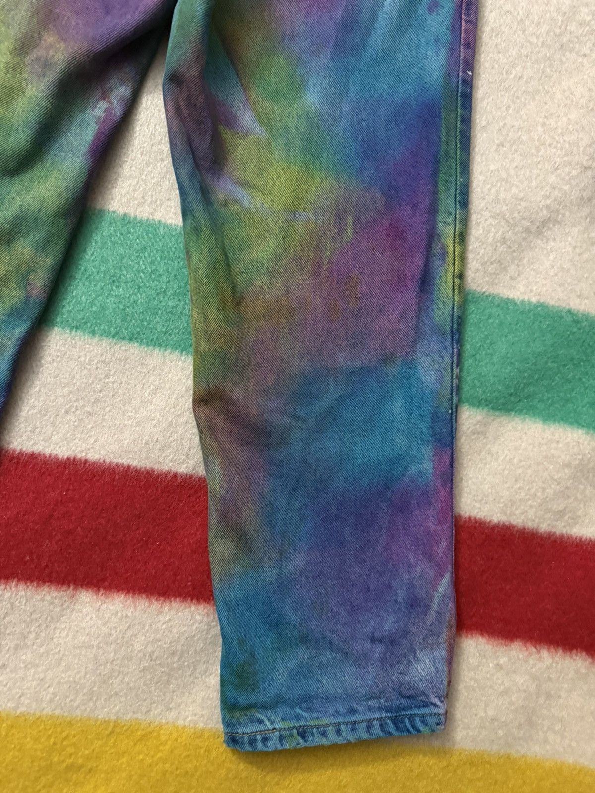 (SOUND)+(VISION) × Levi's × Levi's Vintage Clothing Vintage 90s Tie Dye Paint Splatter 550 Levi’s Jeans 28x28 Size US 28 / EU 44 - 5 Thumbnail