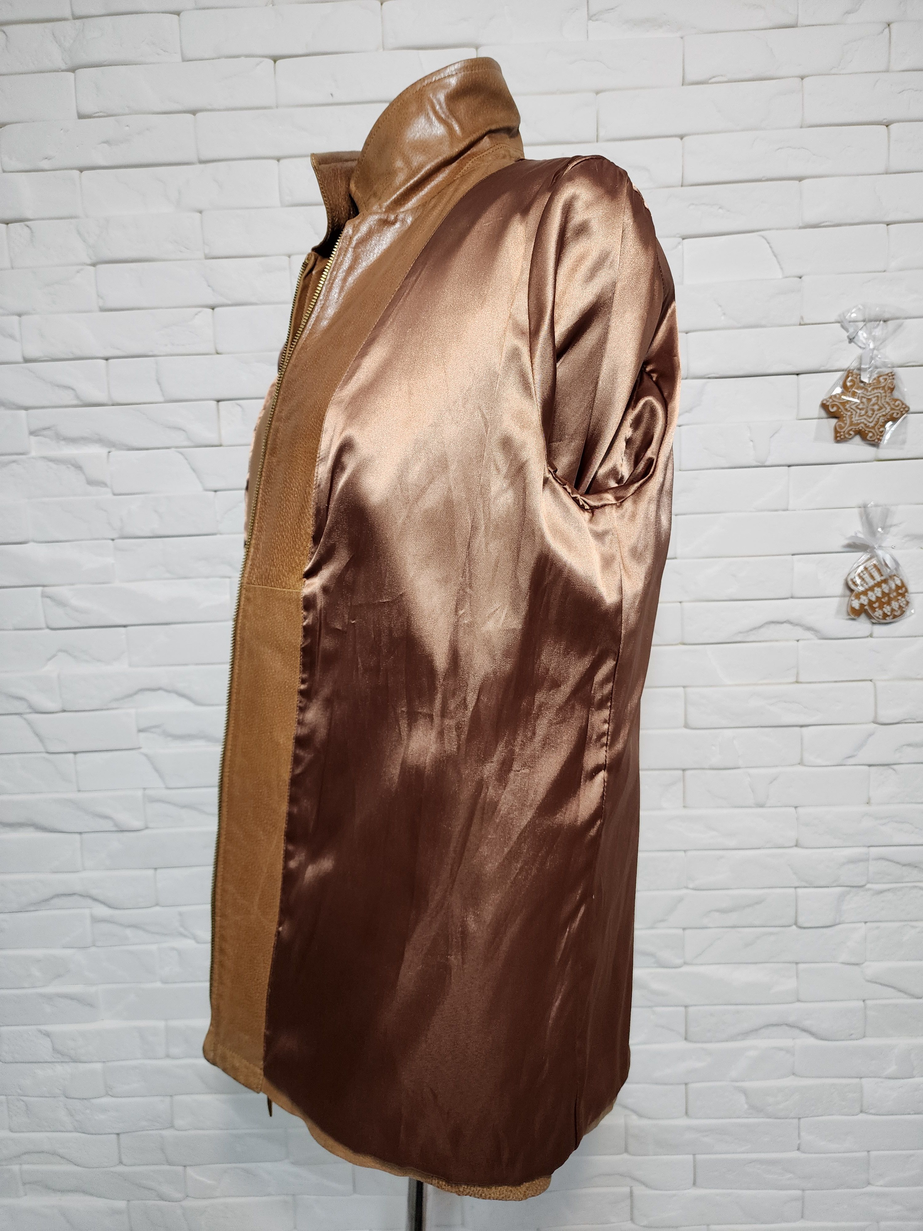 Other Brown Leather Jacket: Women's Zip-Up, Medium Softness Size XL / US 12-14 / IT 48-50 - 10 Thumbnail